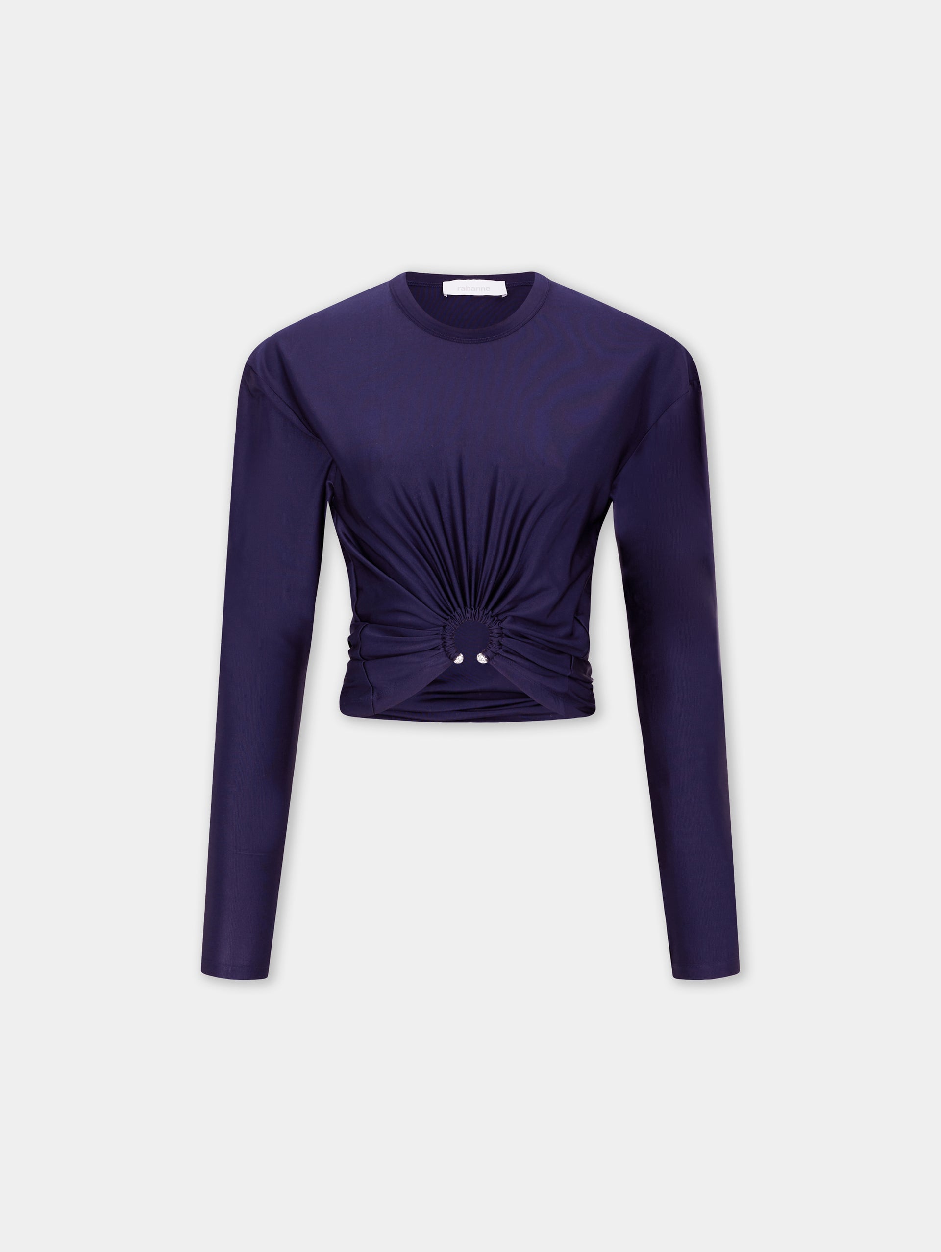 Crop top with piercing detail position 1