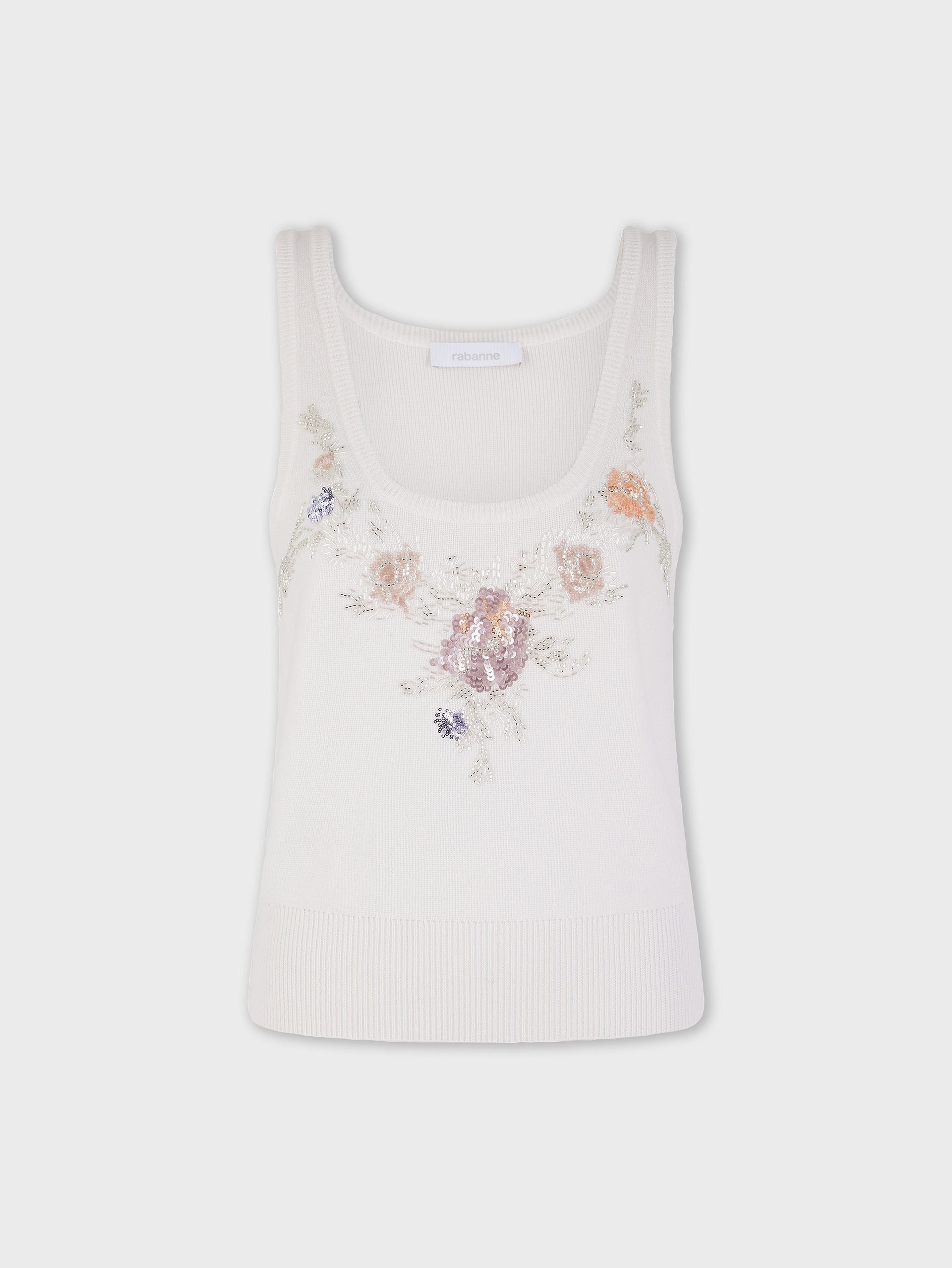 Embroidered wool top position 1