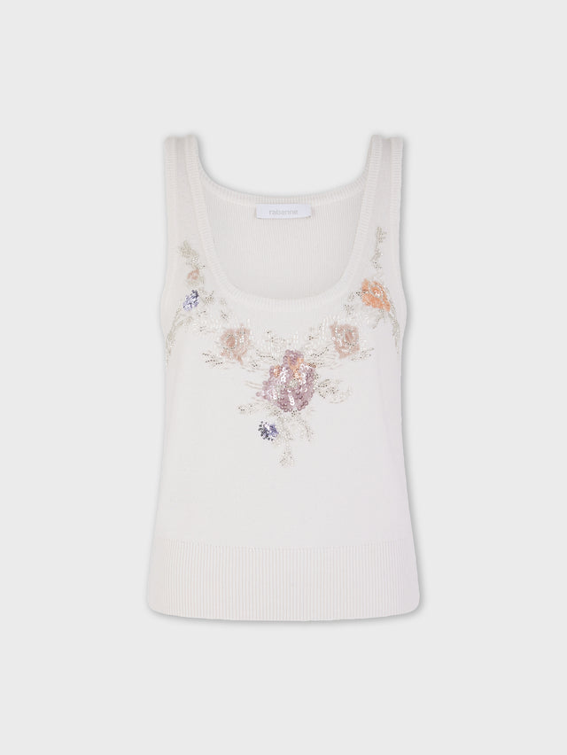 Embroidered wool top - Image 1