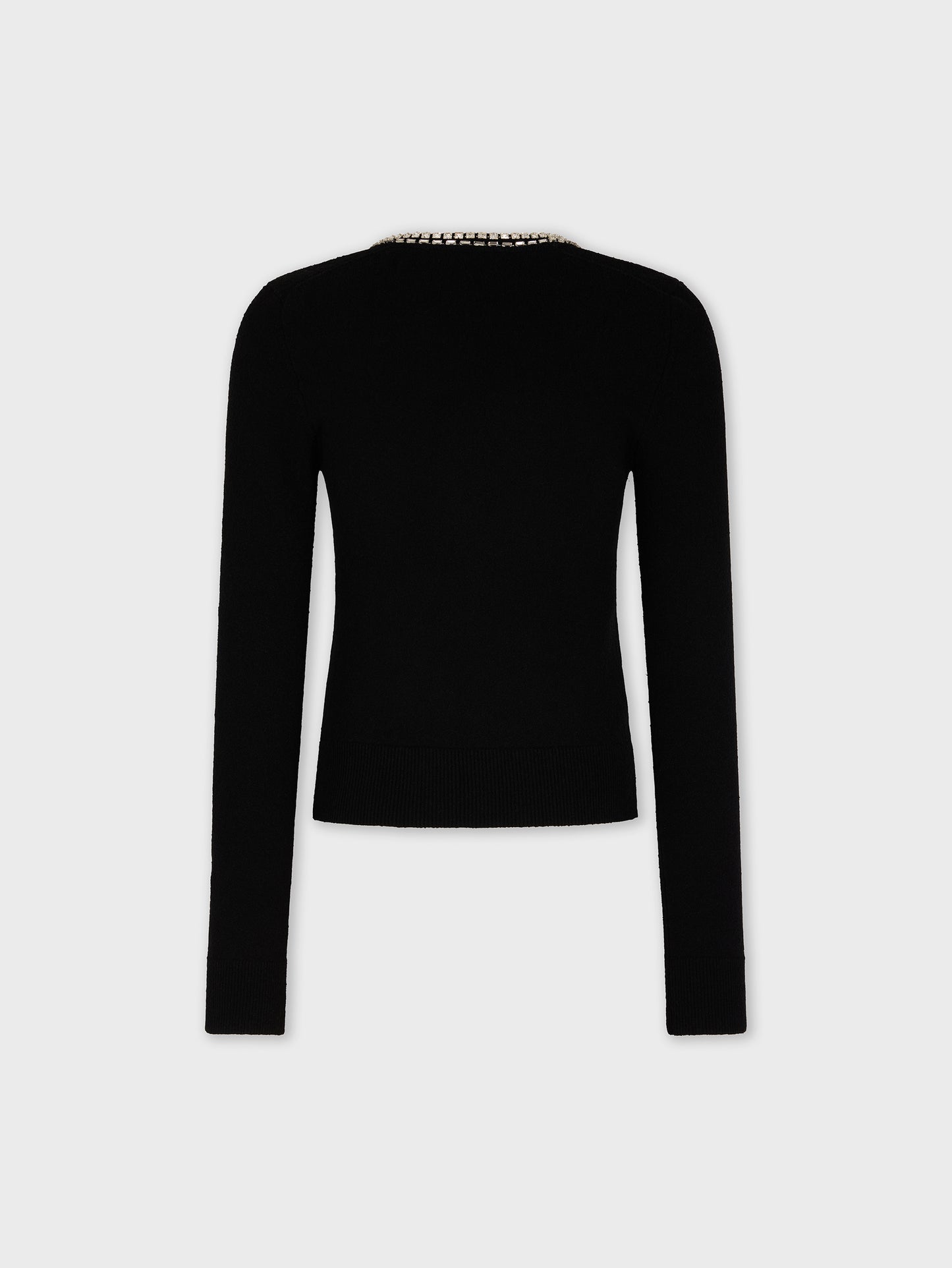 Embroidered knit cardigan