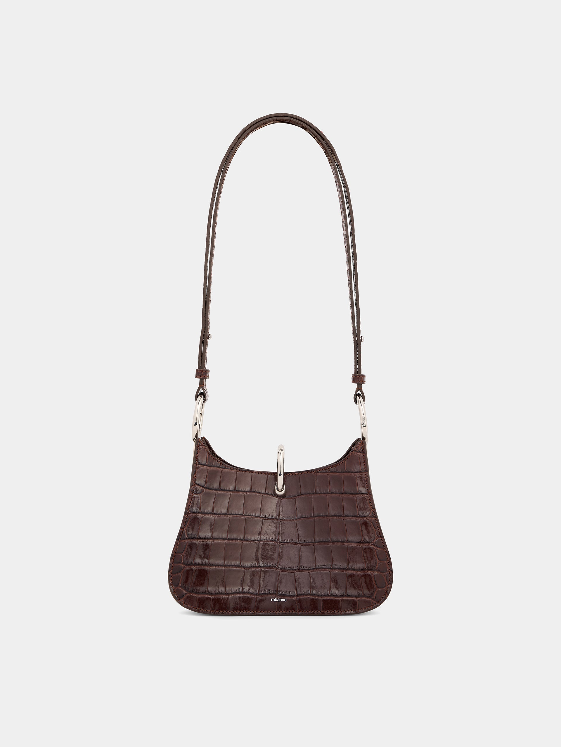 Small Ring leather bag brown position 1