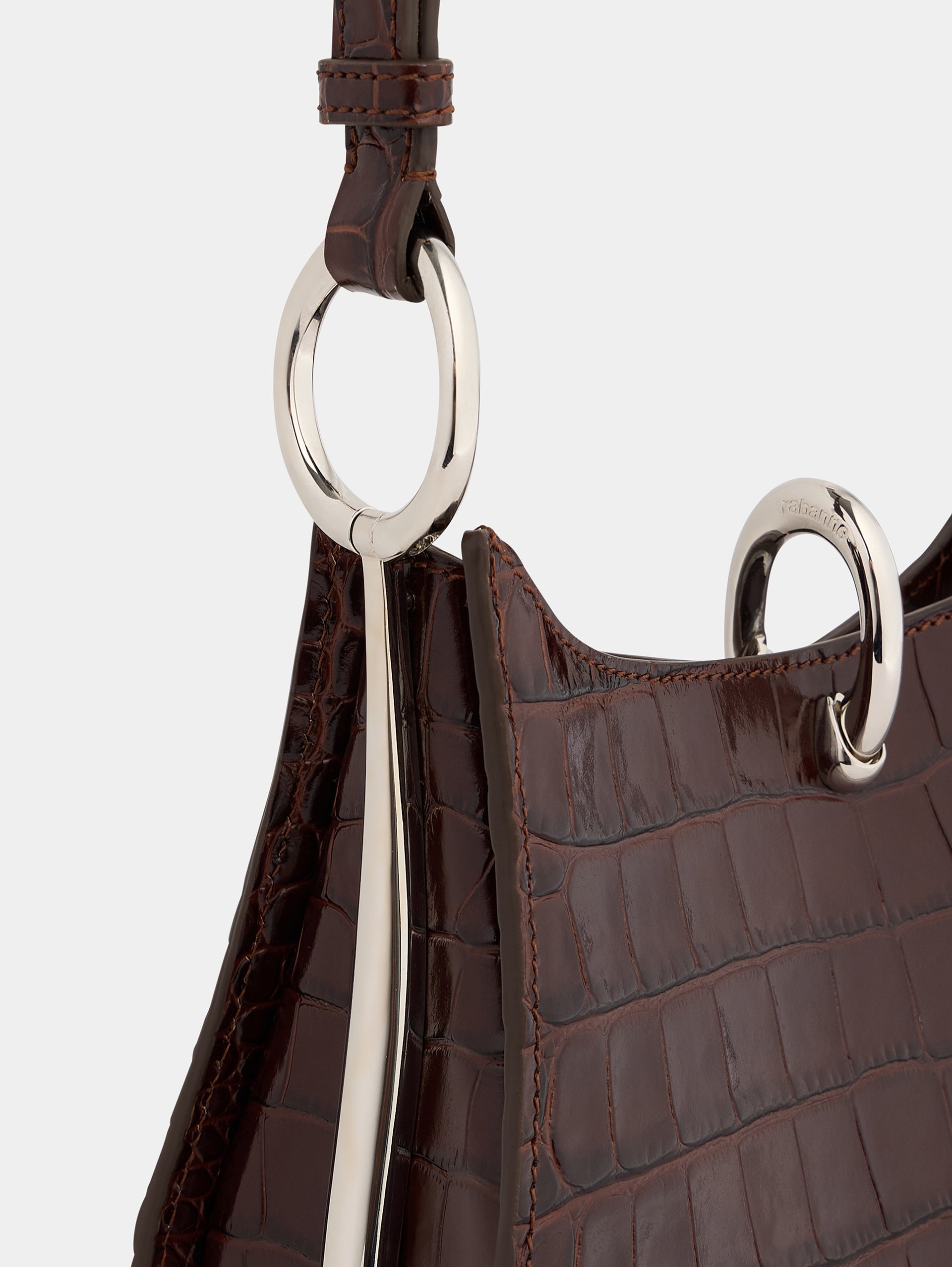 Small Ring leather bag brown position 4