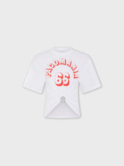 Printed cotton piercing t-shirt