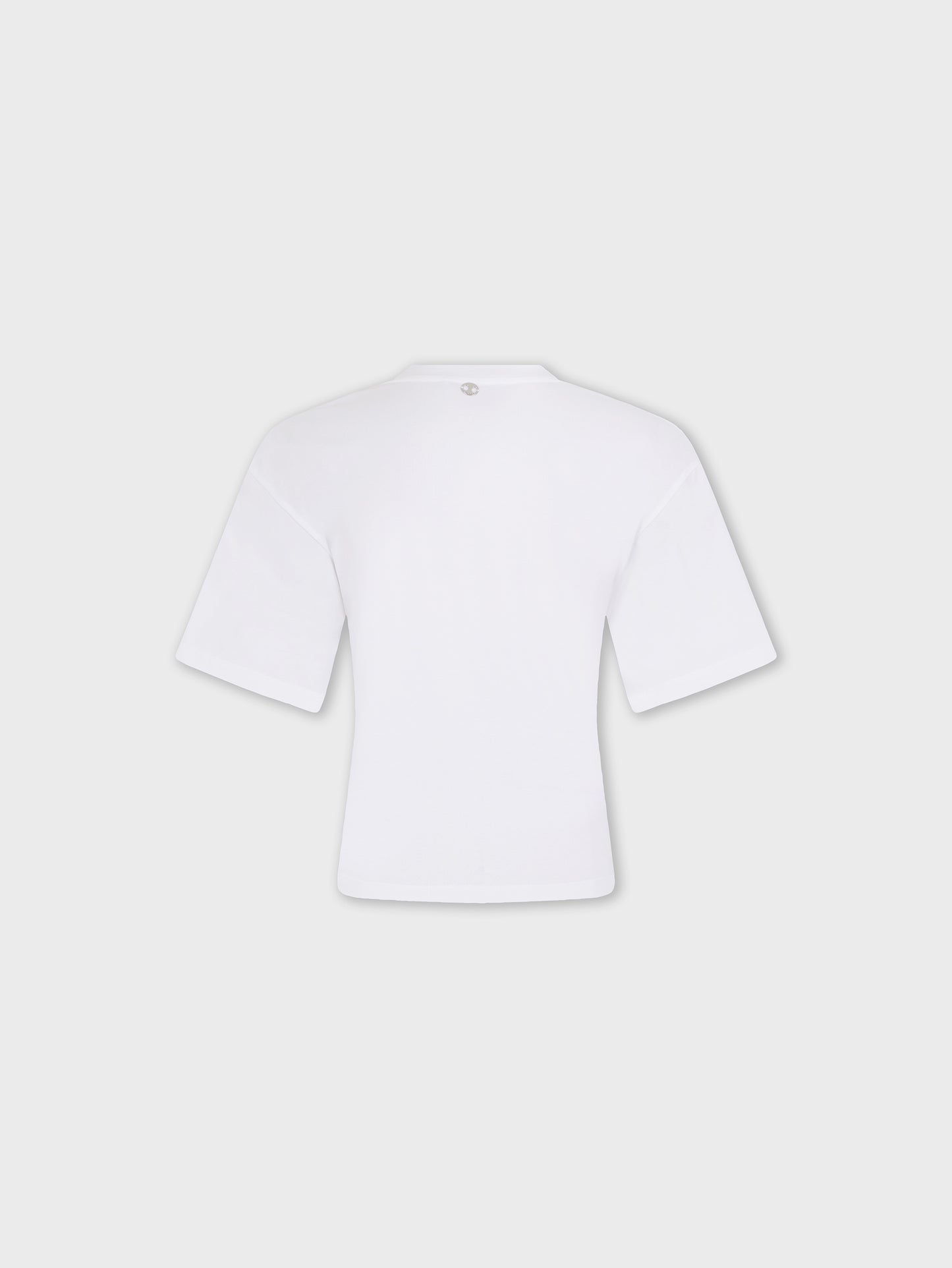 Printed cotton piercing t-shirt