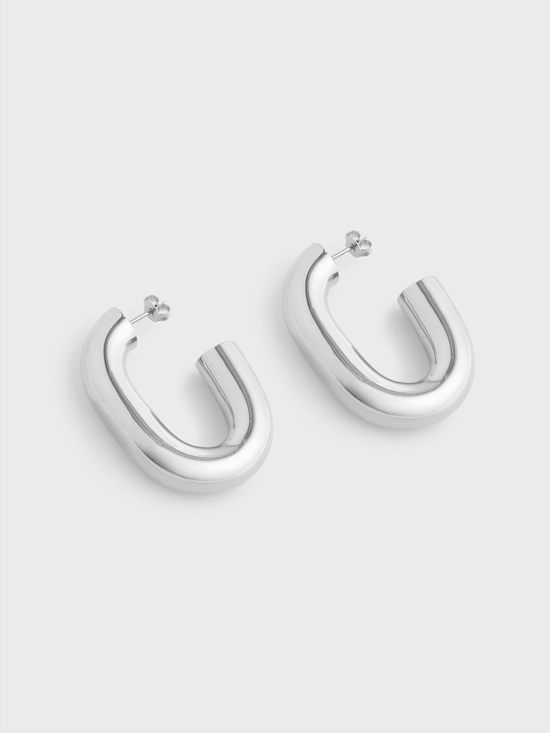 Silver XL Link earrings position 6