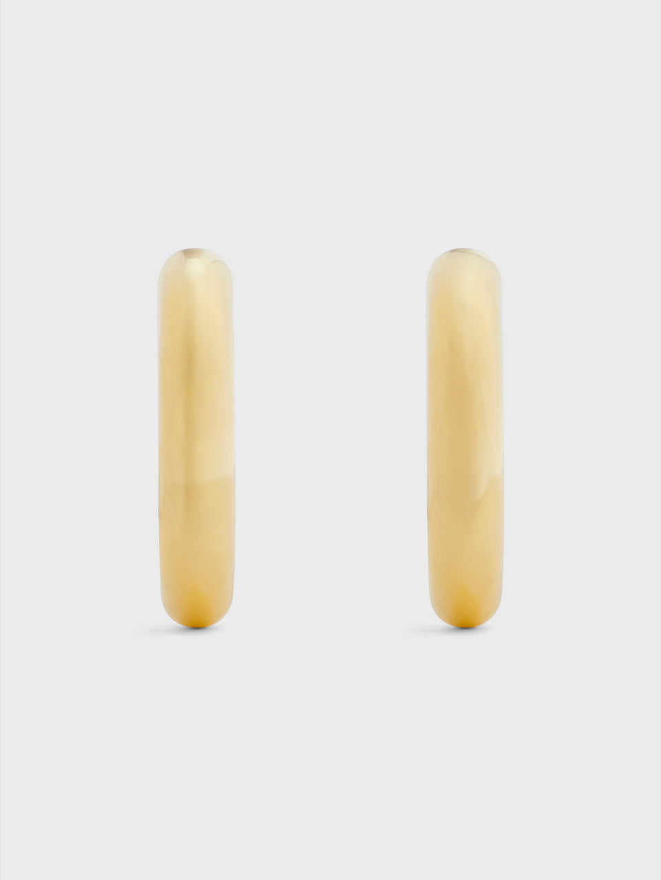 Gold XL link earrings position 2 - Image 2