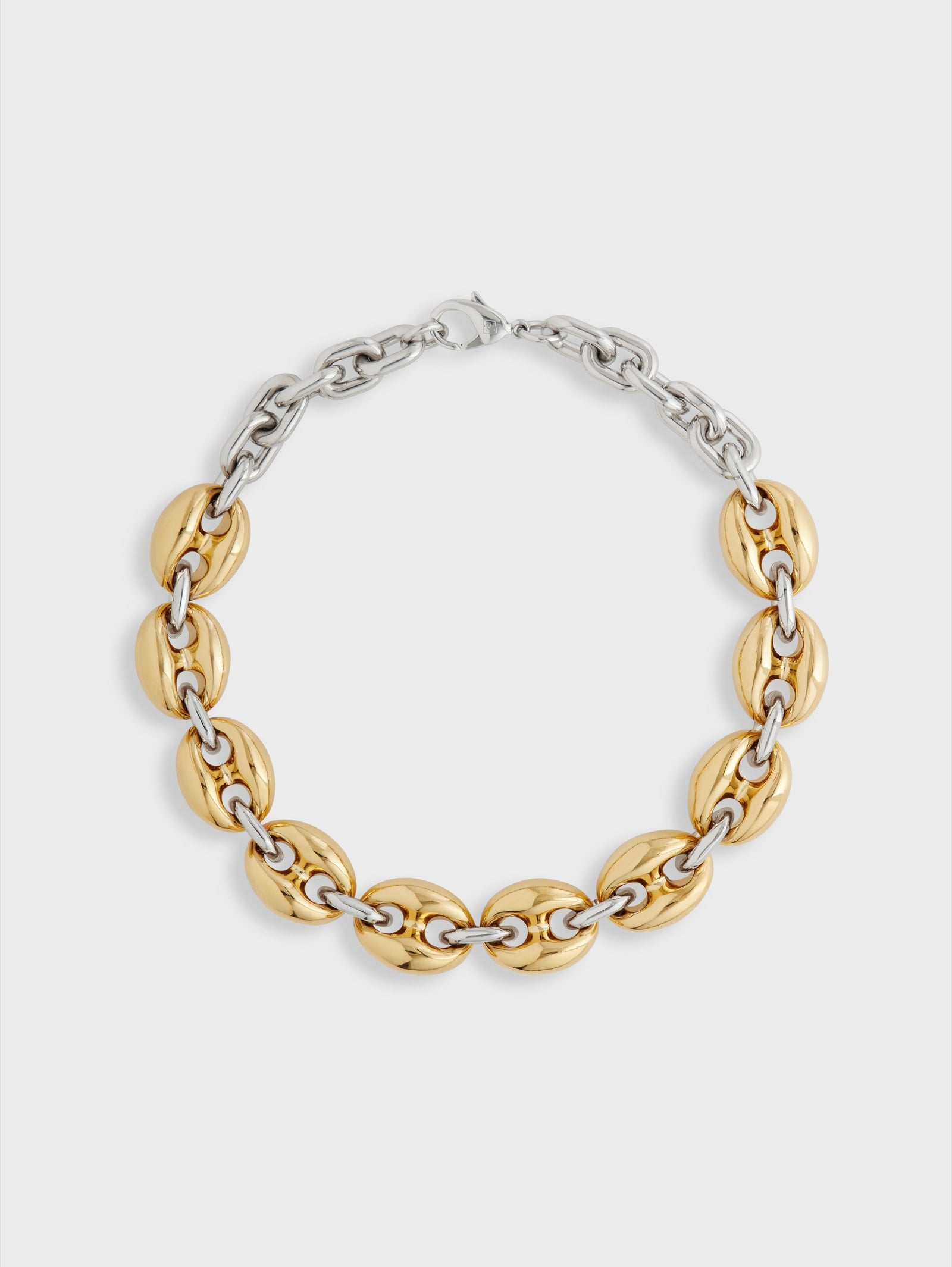 Eight chunky gold/silver necklace position 1 - Image 1