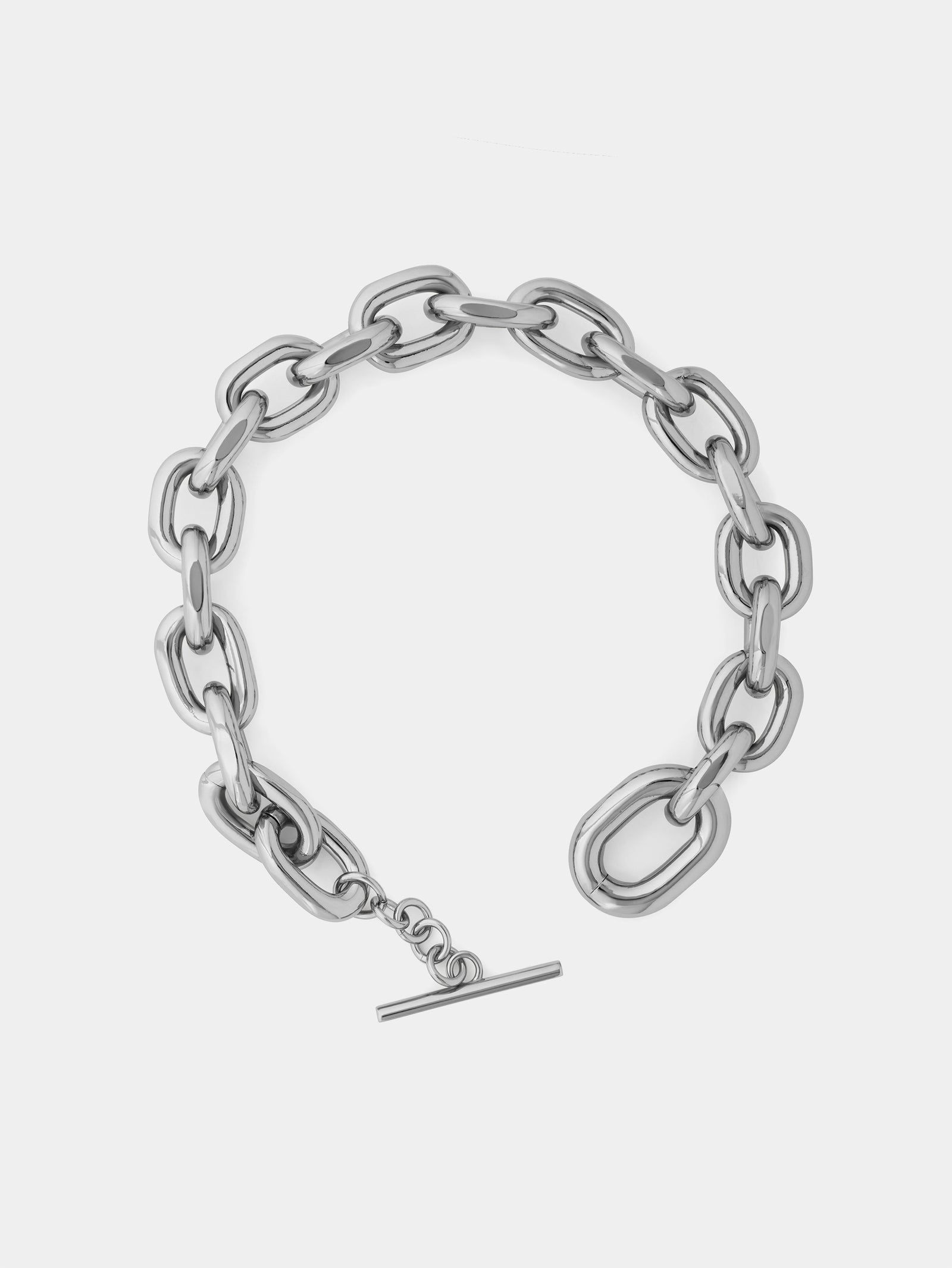 Silver XL Link necklace position 3 - Image 3
