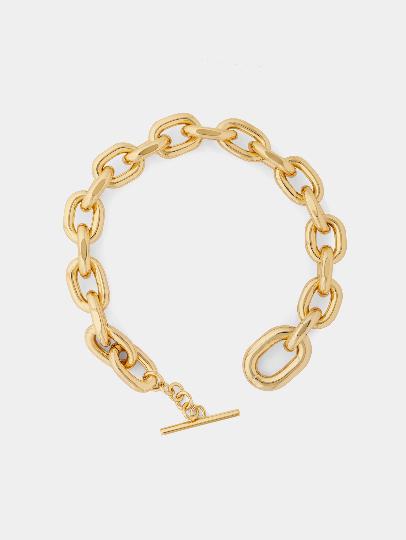Gold XL Link necklace position 3 - Image 3