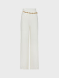 WHITE FLARED PANT