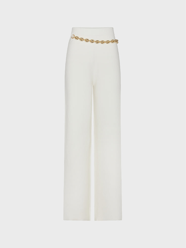 WHITE FLARED PANT