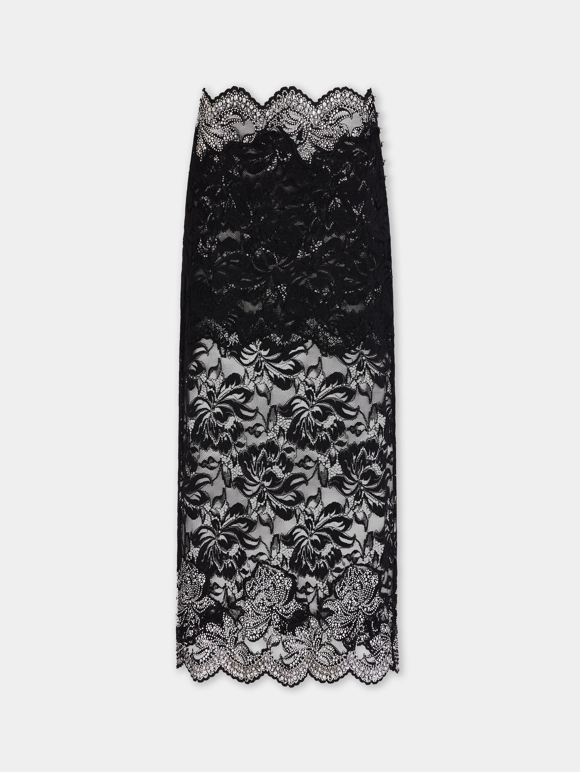 Midi skirt in lace black position 2
