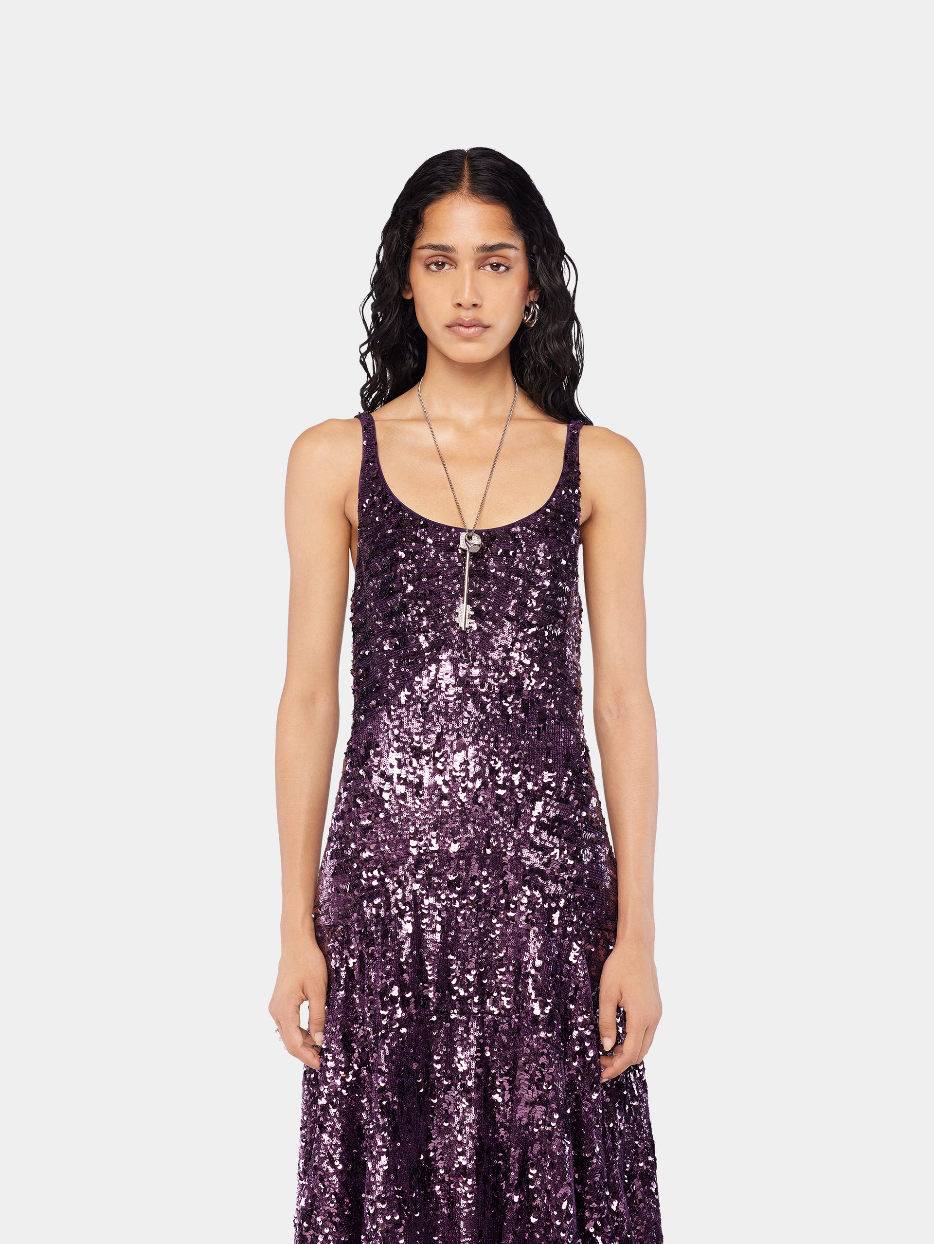 Gown sequin dress position 5