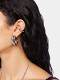 Duo of hoops and punk ear cuffs