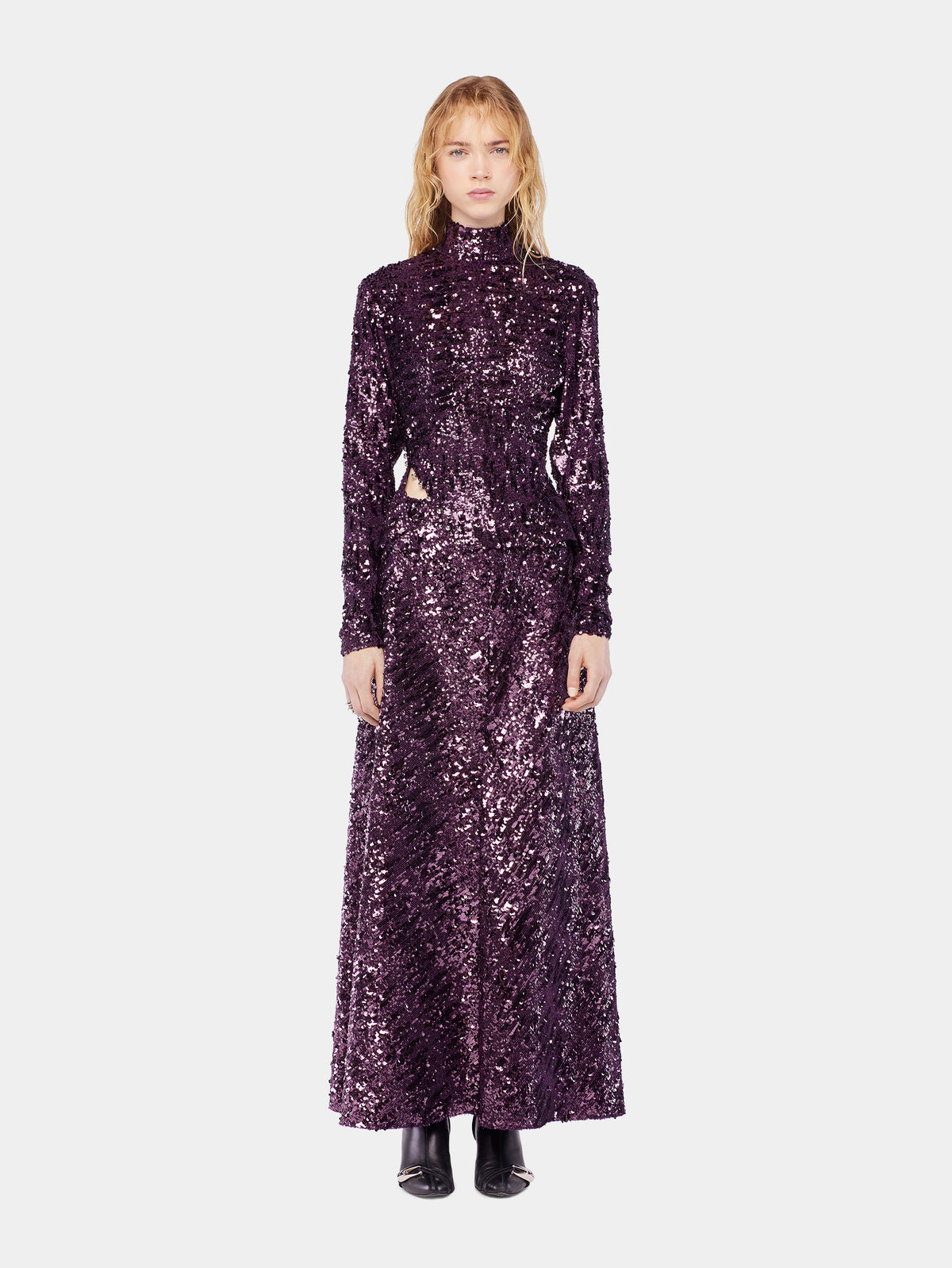Mock neck sequin top position 2
