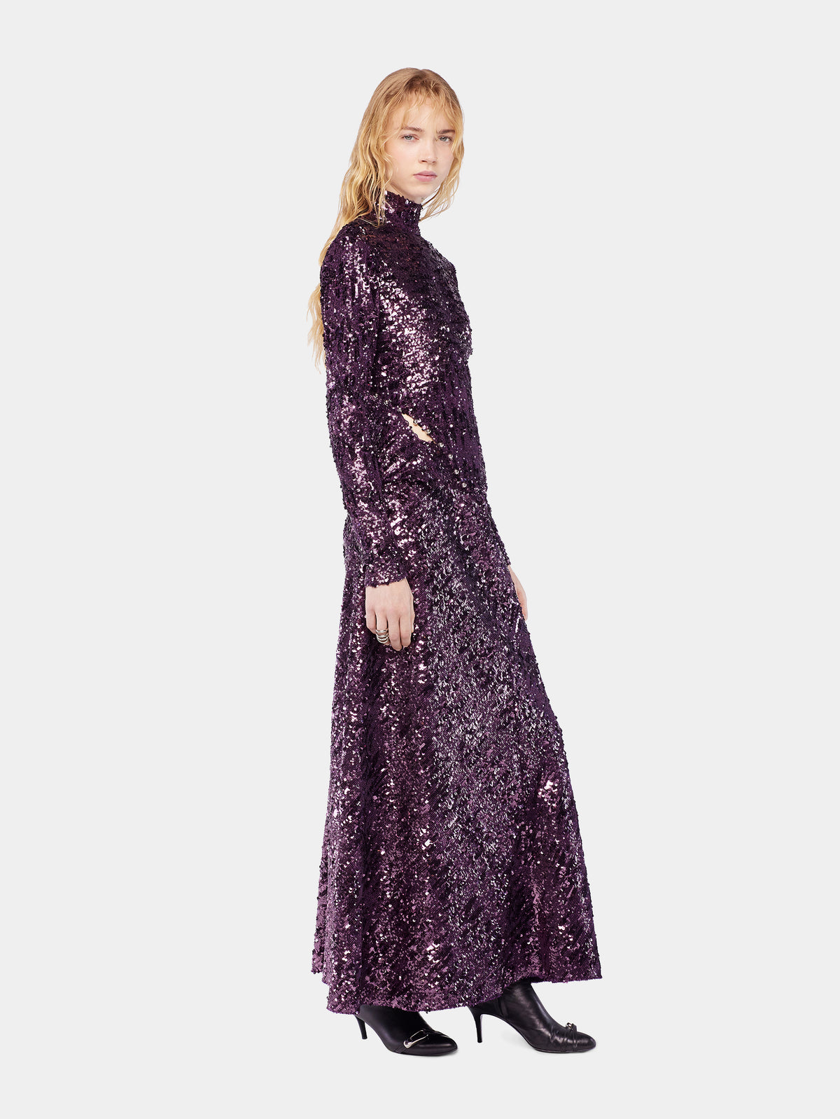 Mock neck sequin top position 3