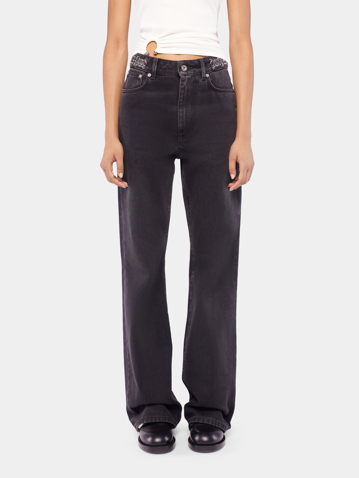 Signature black jeans with 6969 discs position 6