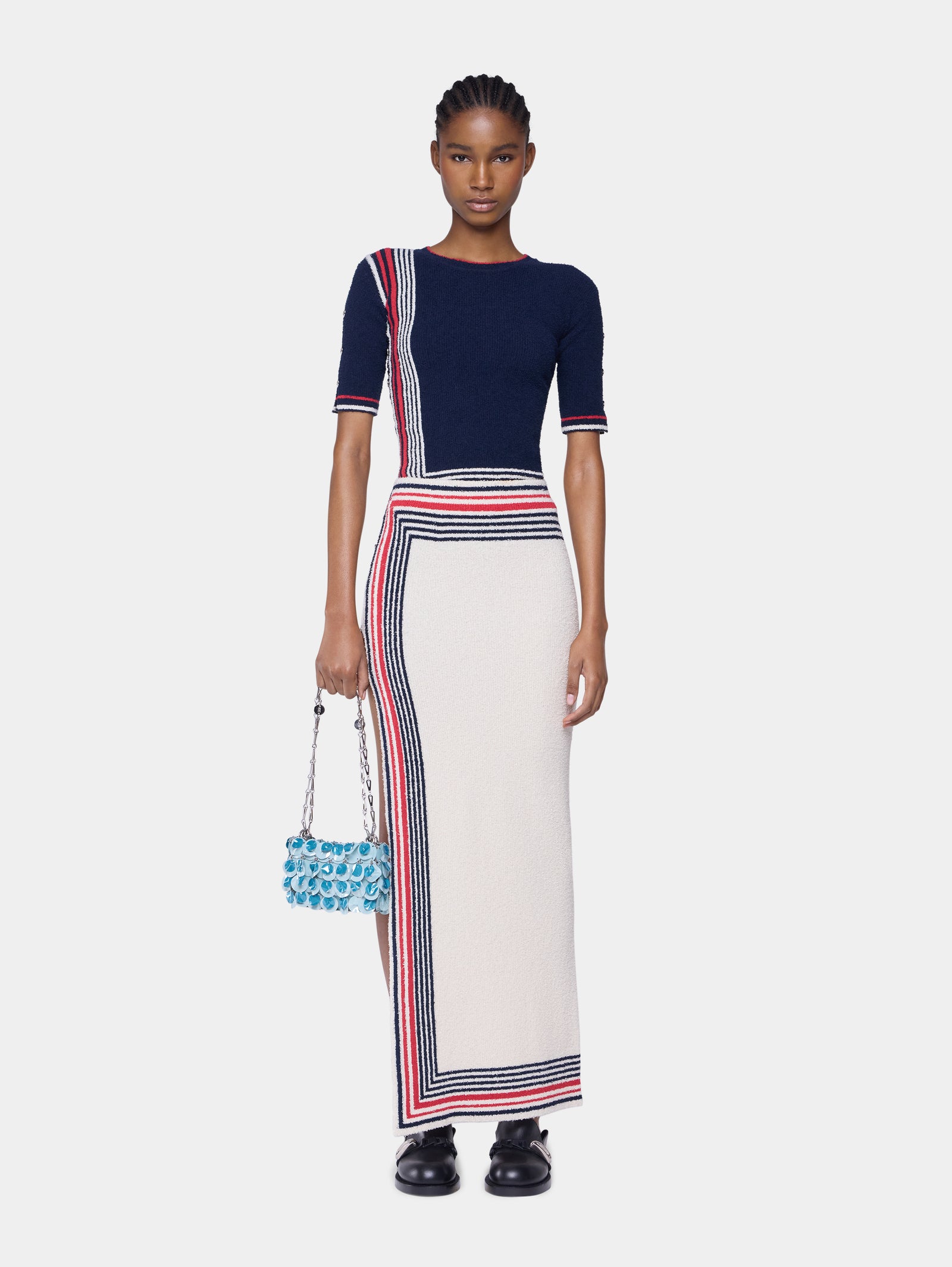 Long skirt in terry jersey position 2 - Image 2