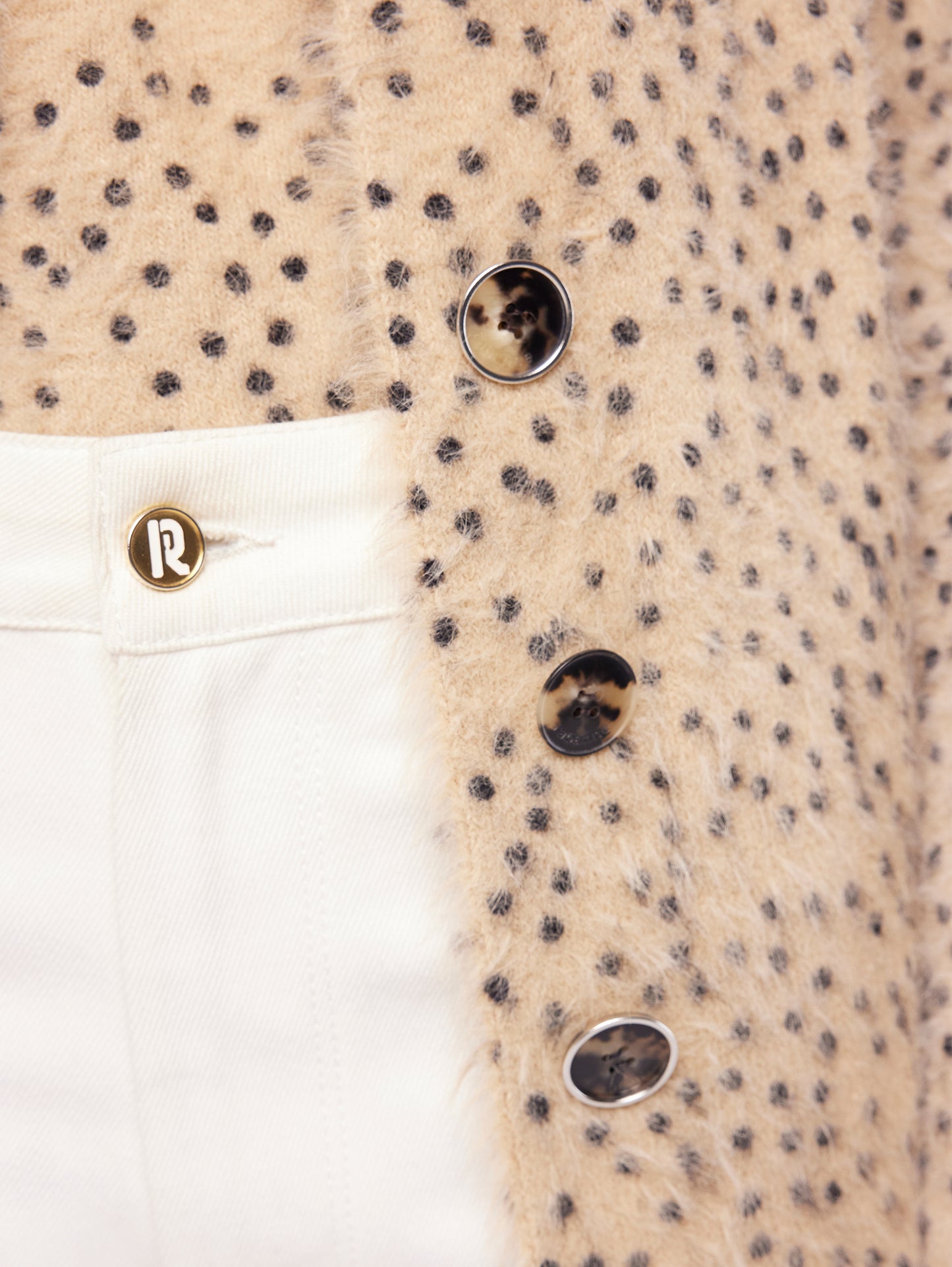 Cardigan in brushed knit