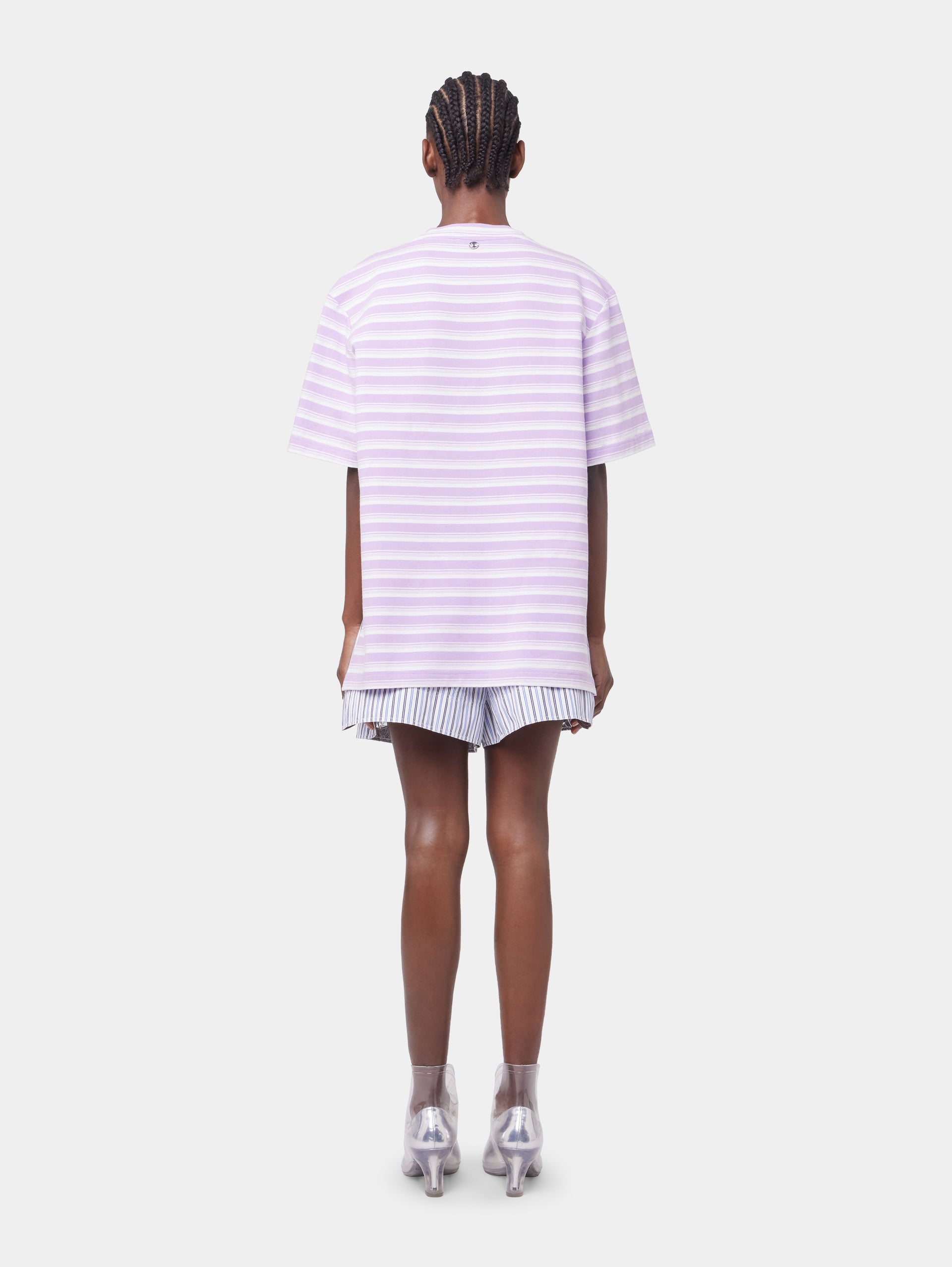 PURPLE OVERSIZED TEE-SHIRT IN COTTON JERSEY position 4