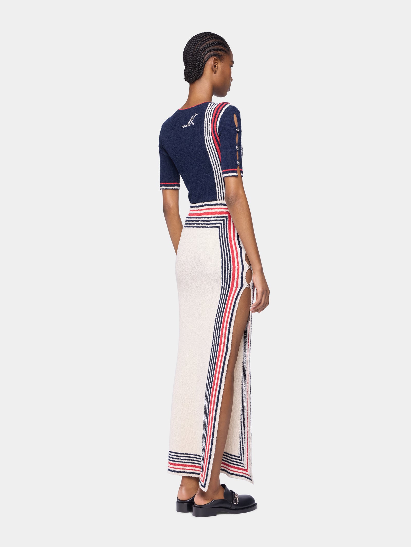 Long skirt in terry jersey position 3 - Image 3