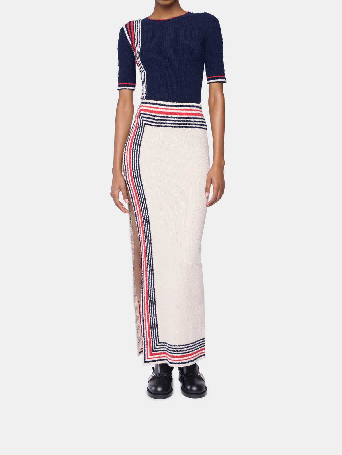 Long skirt in terry jersey position 4