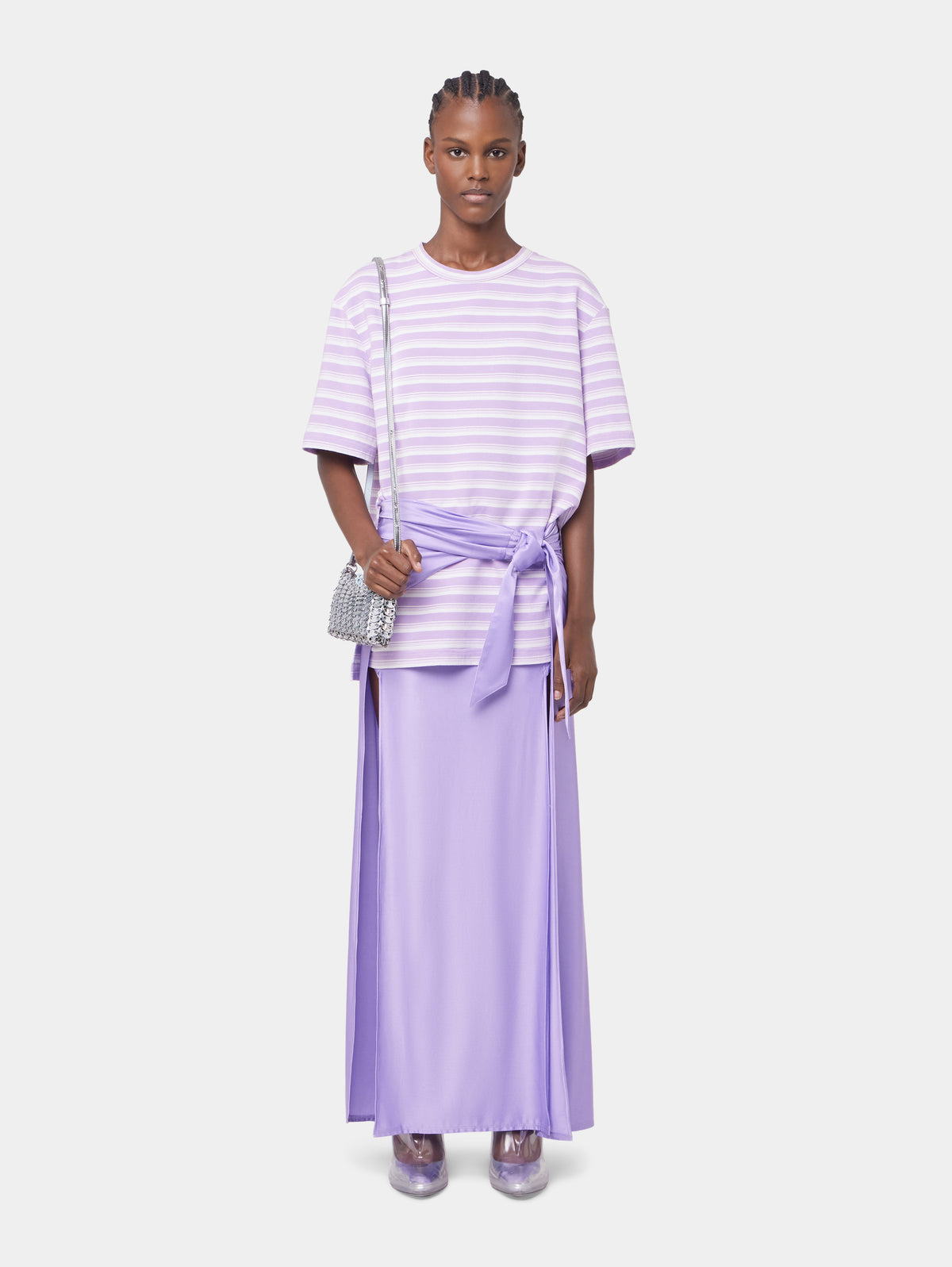 LAVENDER LONG SKIRT IN JERSEY position 2