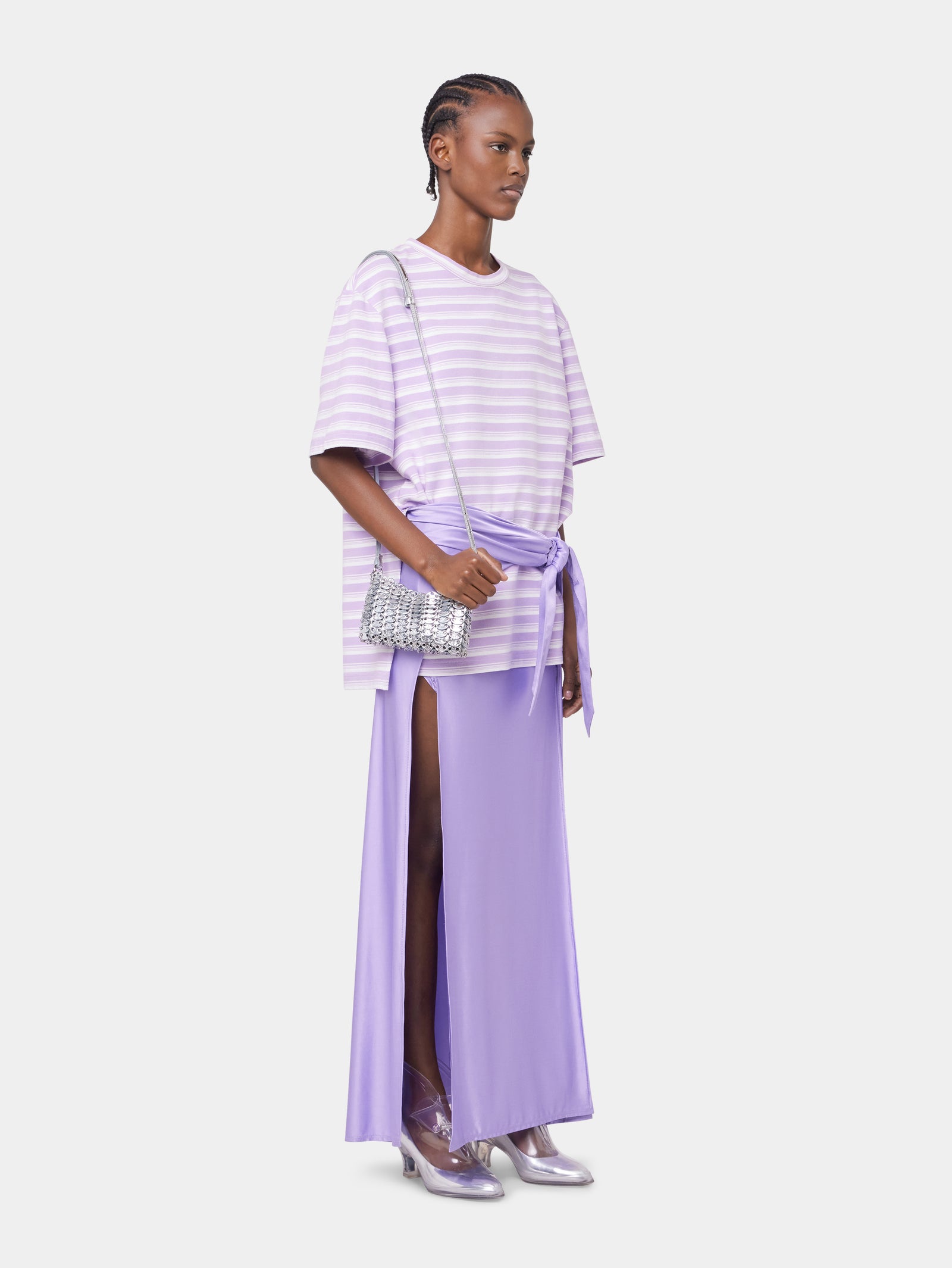 LAVENDER LONG SKIRT IN JERSEY position 3 - Image 3