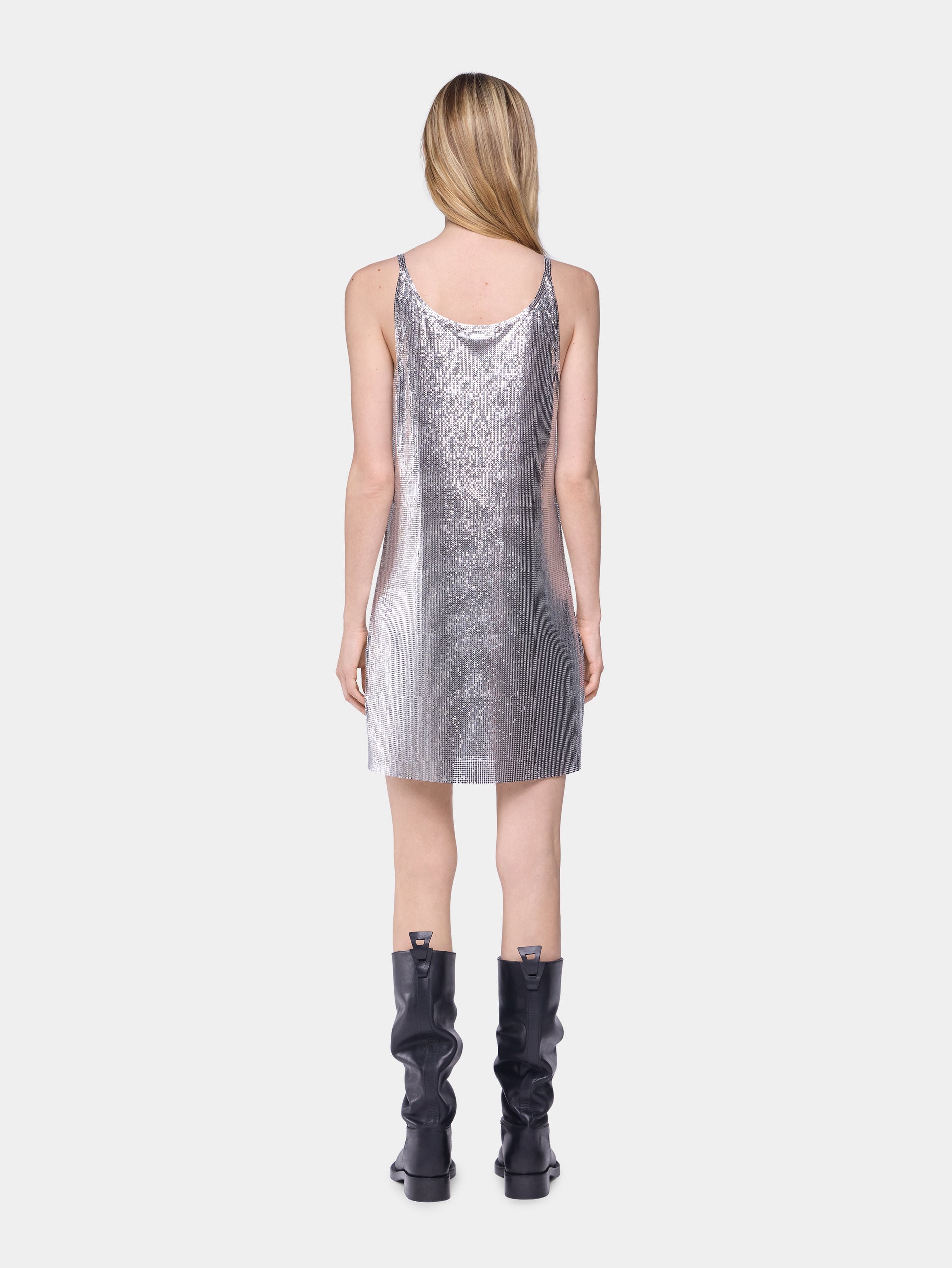 Mini tank top dress in mesh position 3