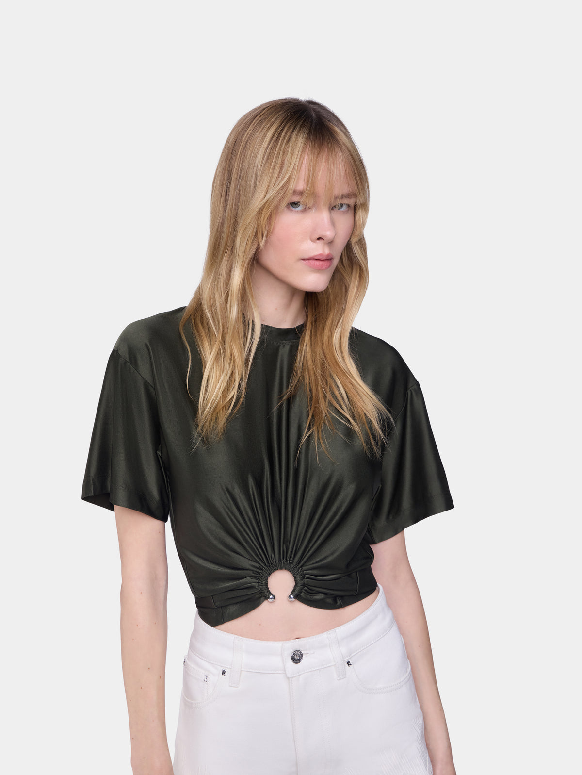 Cropped t-shirt in jersey position 4