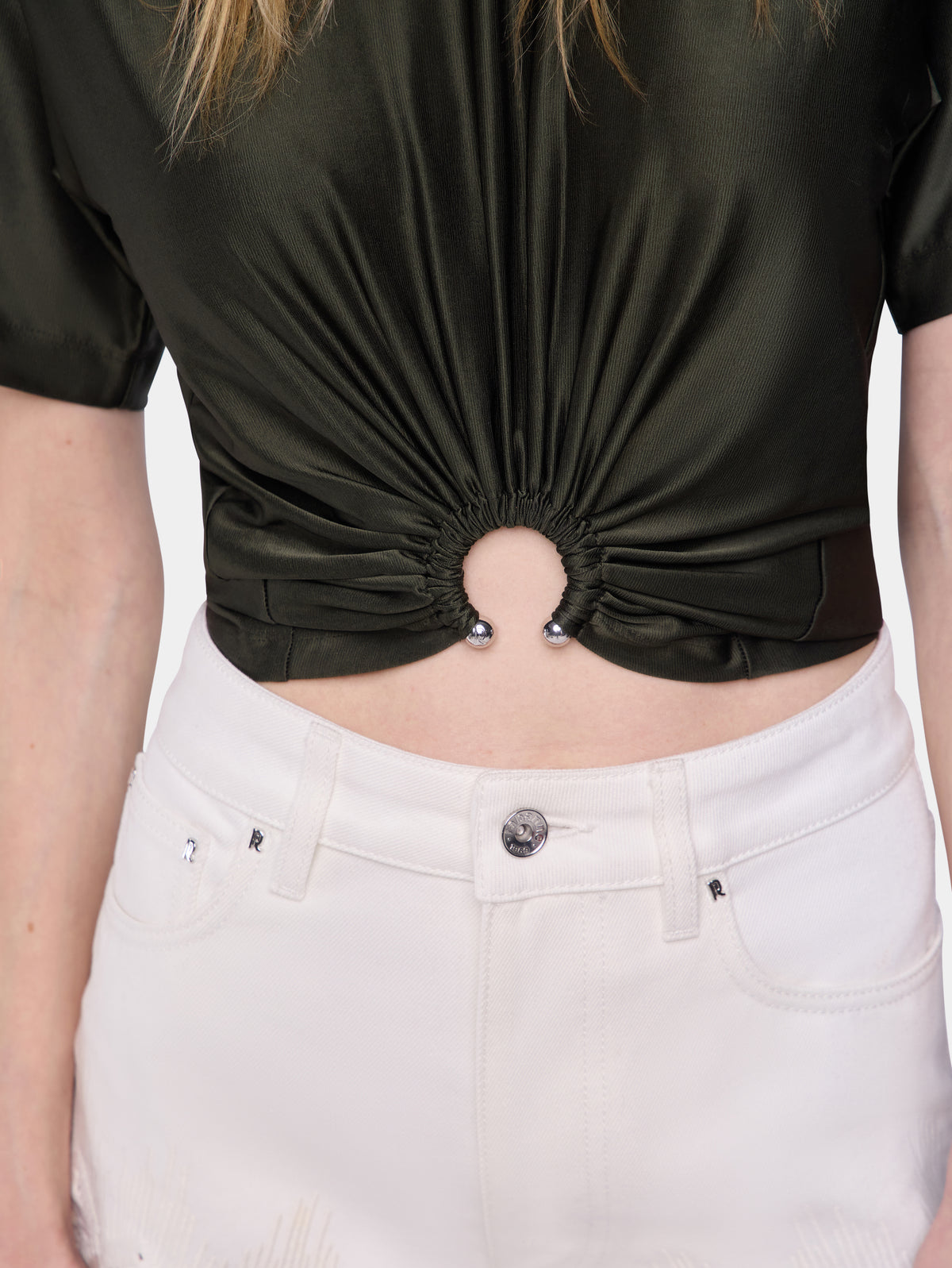Cropped t-shirt in jersey position 5