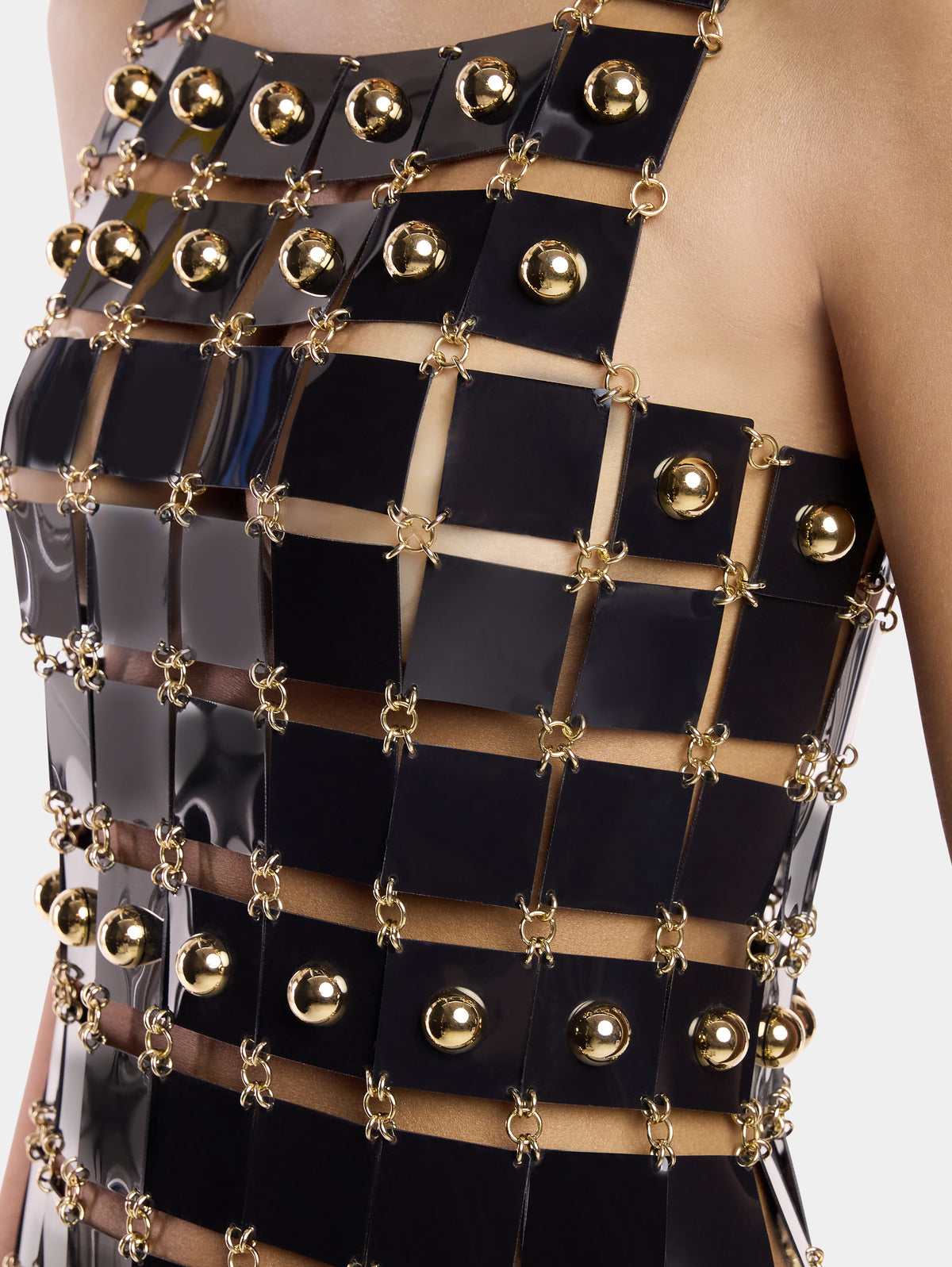 ROBE COURTE EN ASSEMBLAGE RHODOÏD