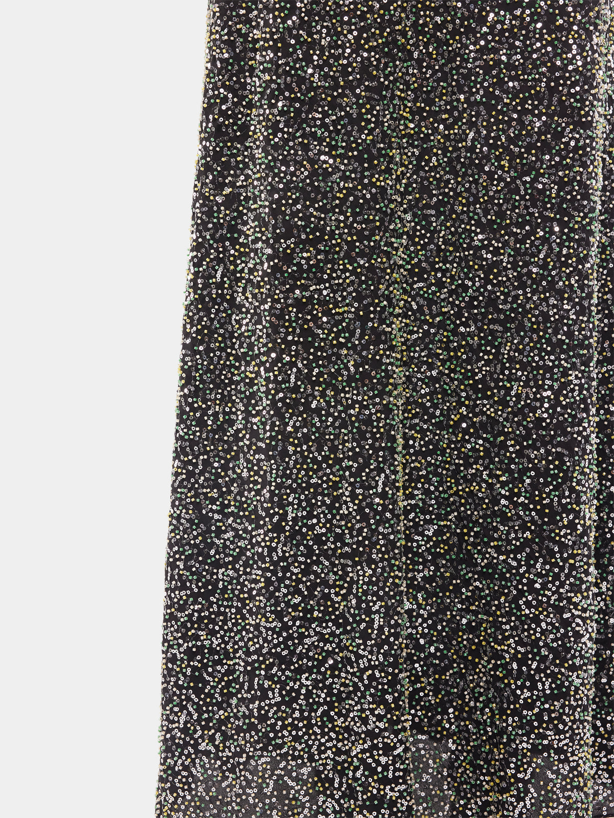Long skirt in crepe with sequin embroidery details position 6