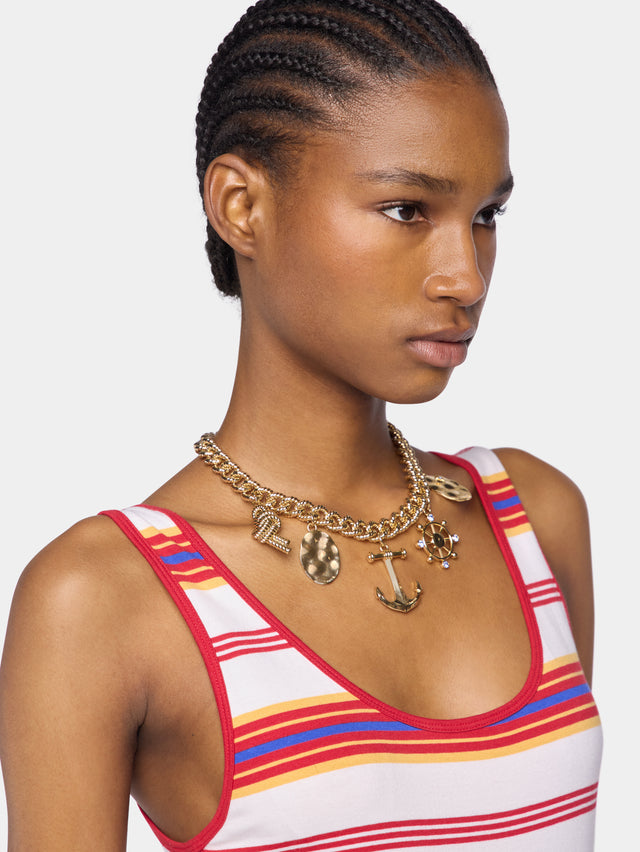 Gold choker with medals - Image 3
