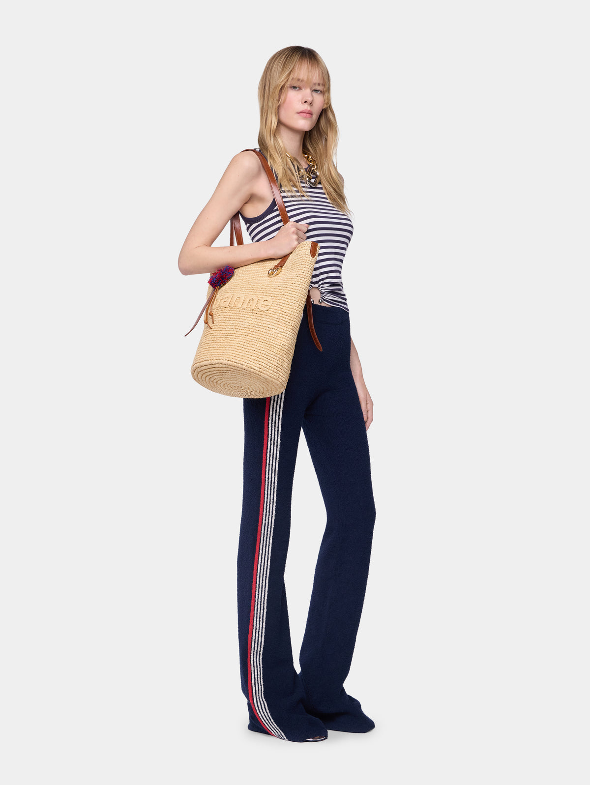 Flare trousers in terry jersey position 2 - Image 2
