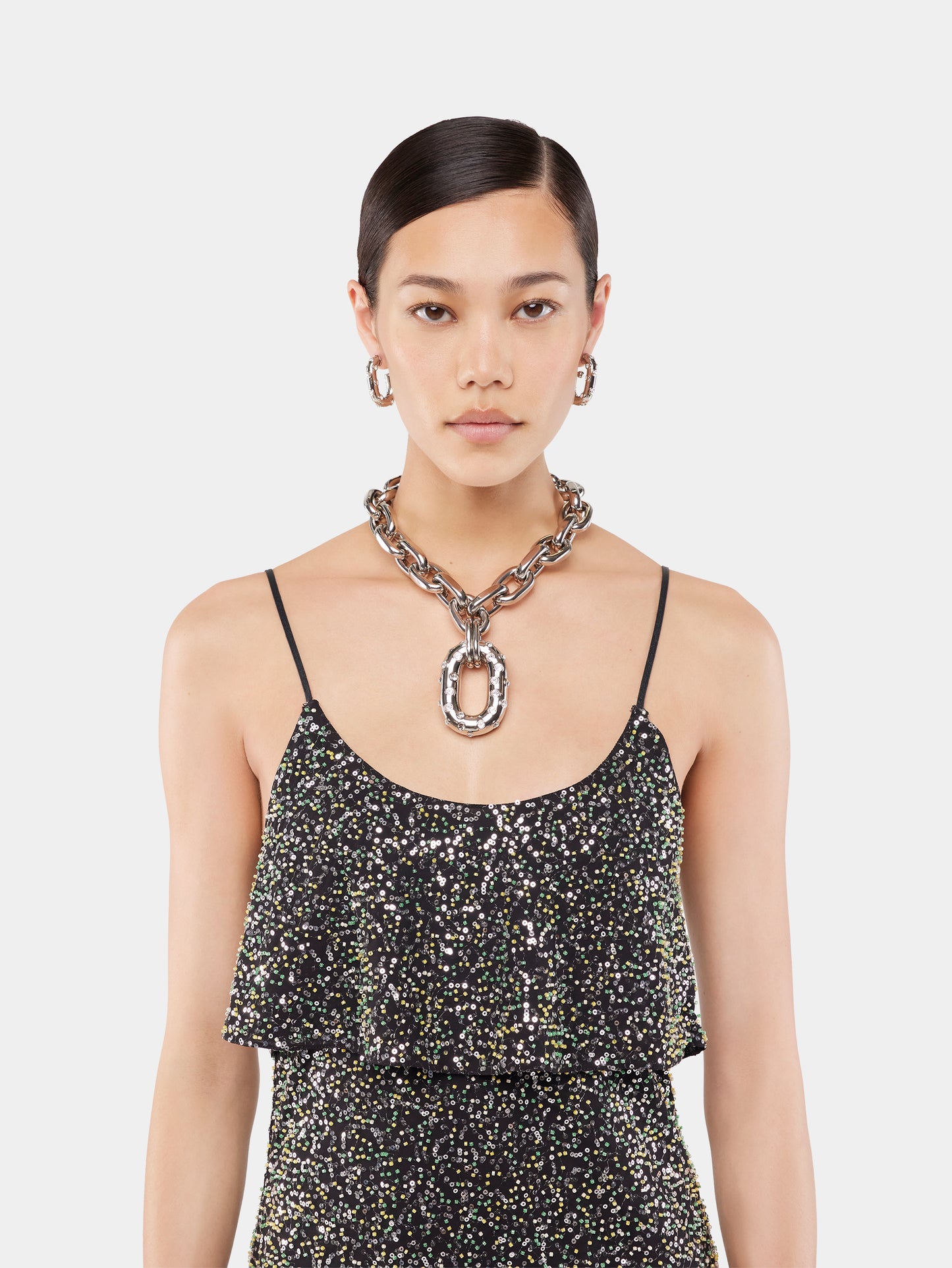 XL Link strass earrings