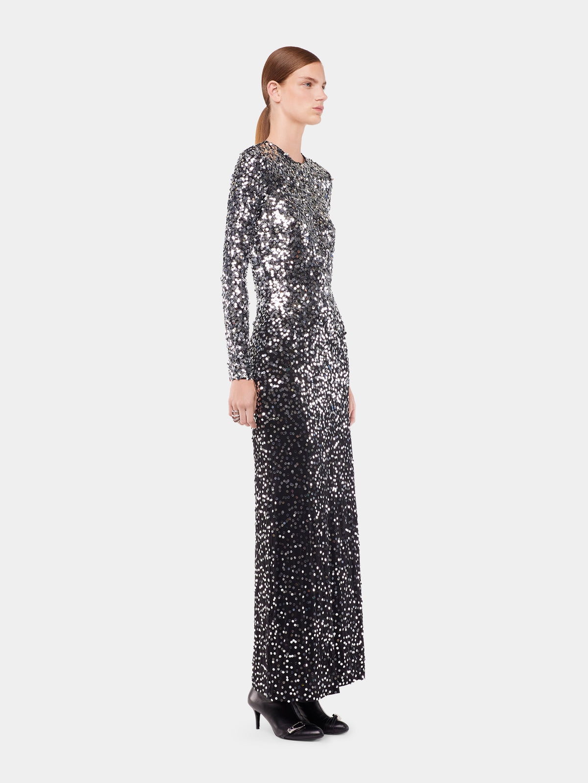 Long dress in jersey second-skin position 3 - Image 3