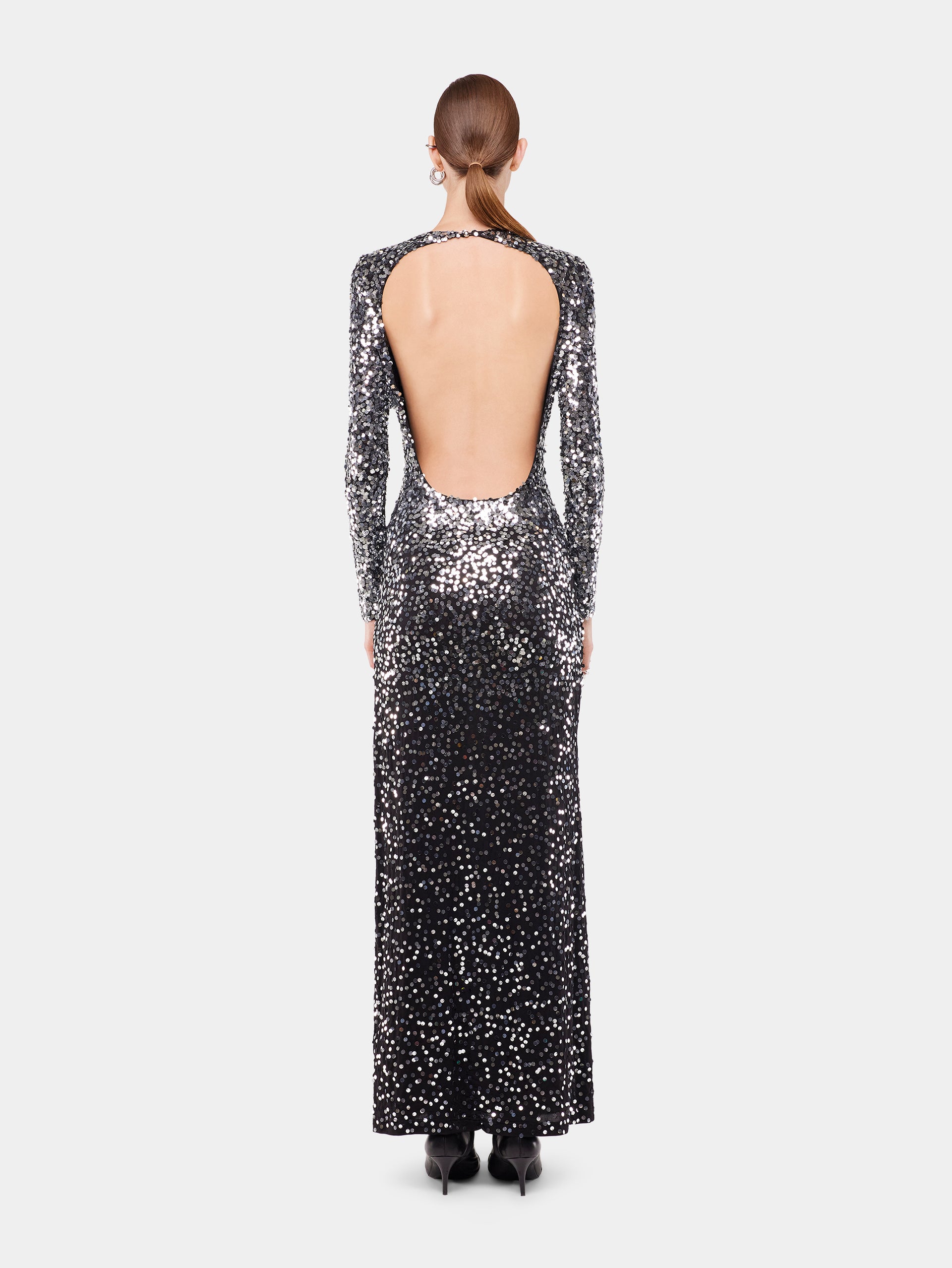 Long dress in jersey second-skin position 4