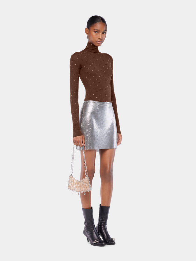 Second-skin turtleneck top in wool - Image 3
