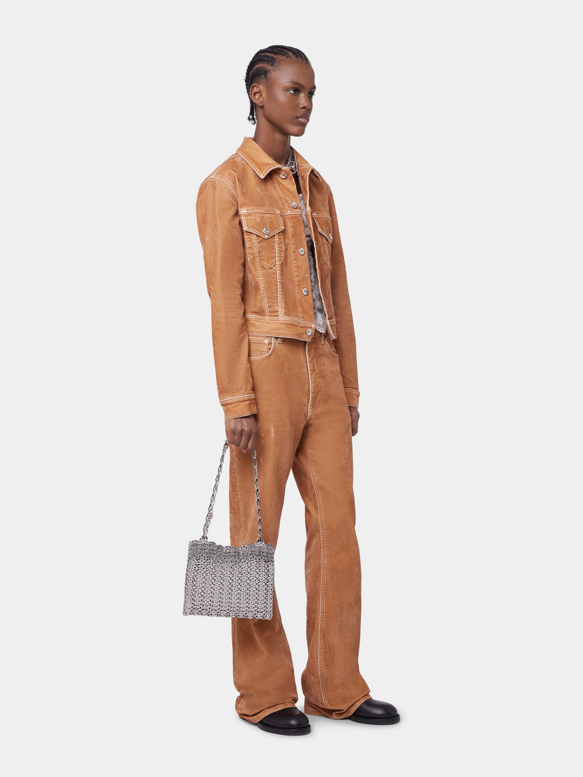 CARAMEL LONG-SLEEVED JACKET IN DENIM position 4