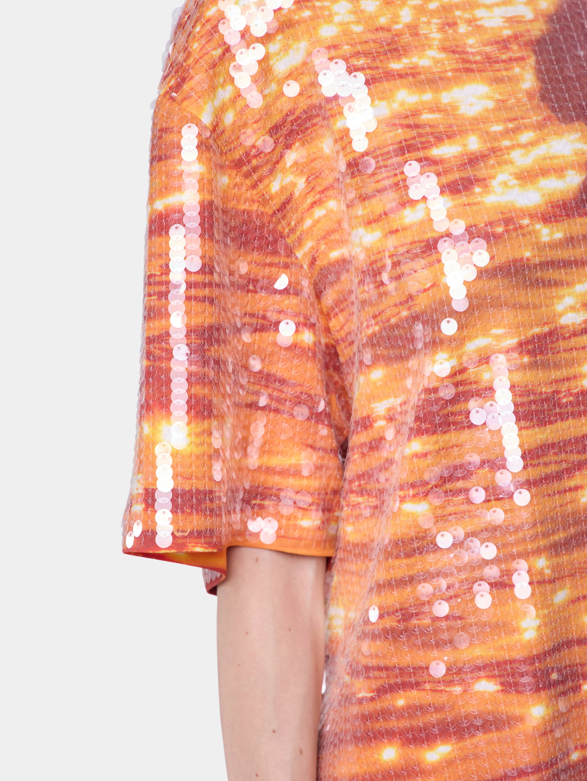 T-shirt mini dress in cotton and sequins position 4
