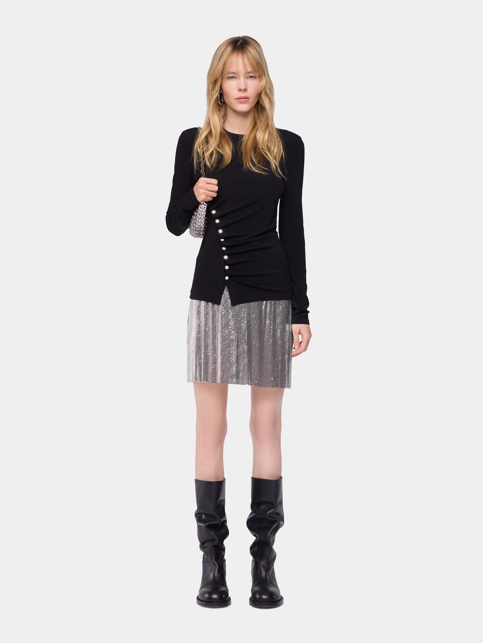 Draped top in jersey position 3 - Image 3