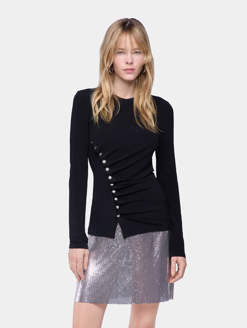 Draped top in jersey position 2 - Image 2