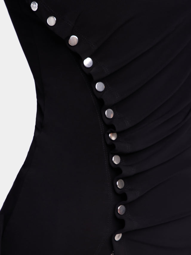 Draped top in jersey - Image 3