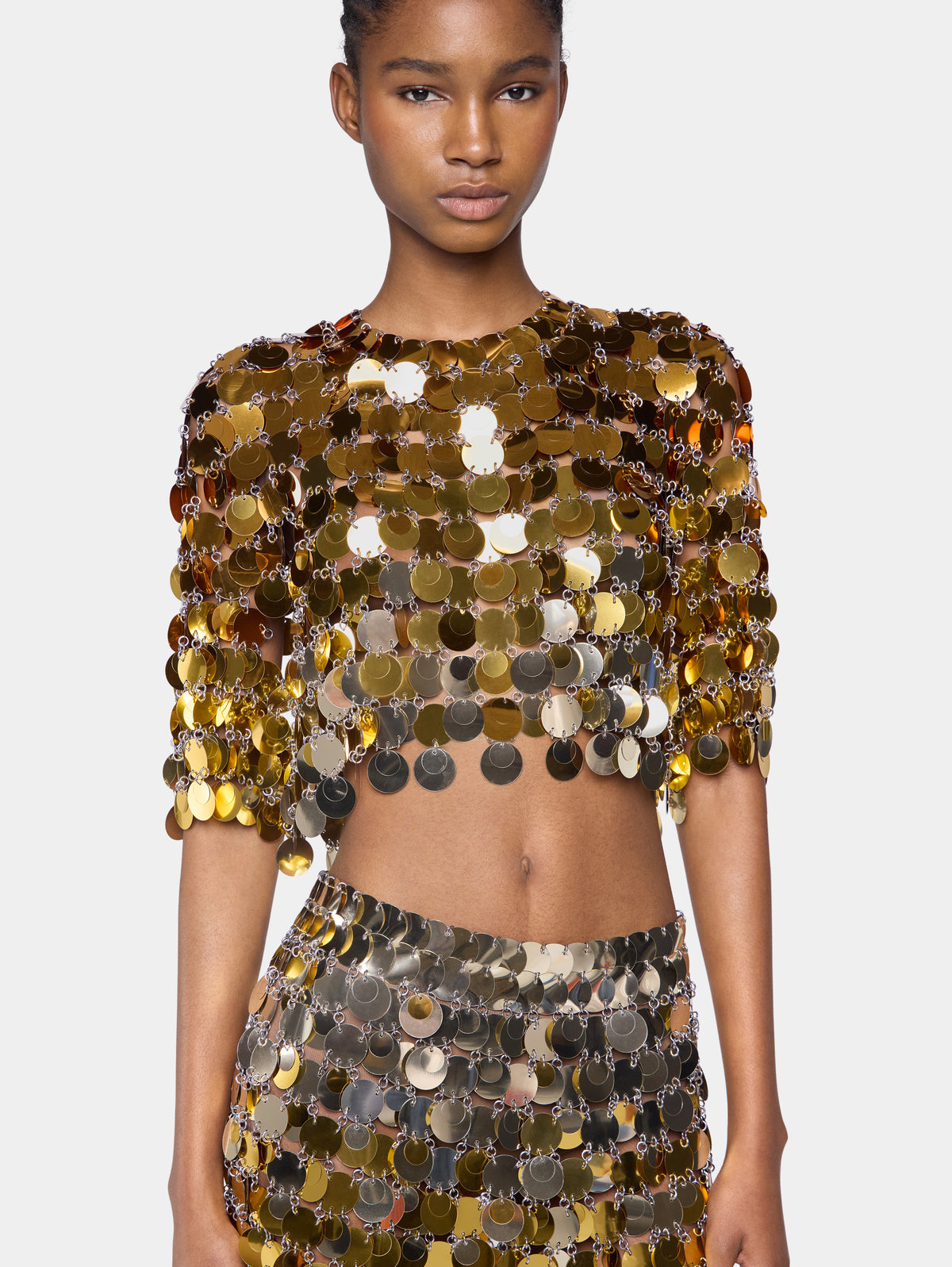 Cropped top in gradient assembly position 3