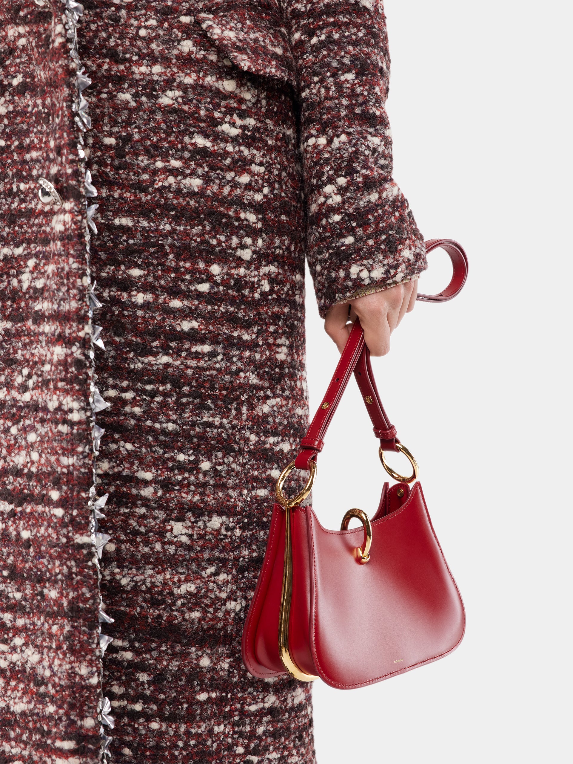 Small ring leather bag red position 6