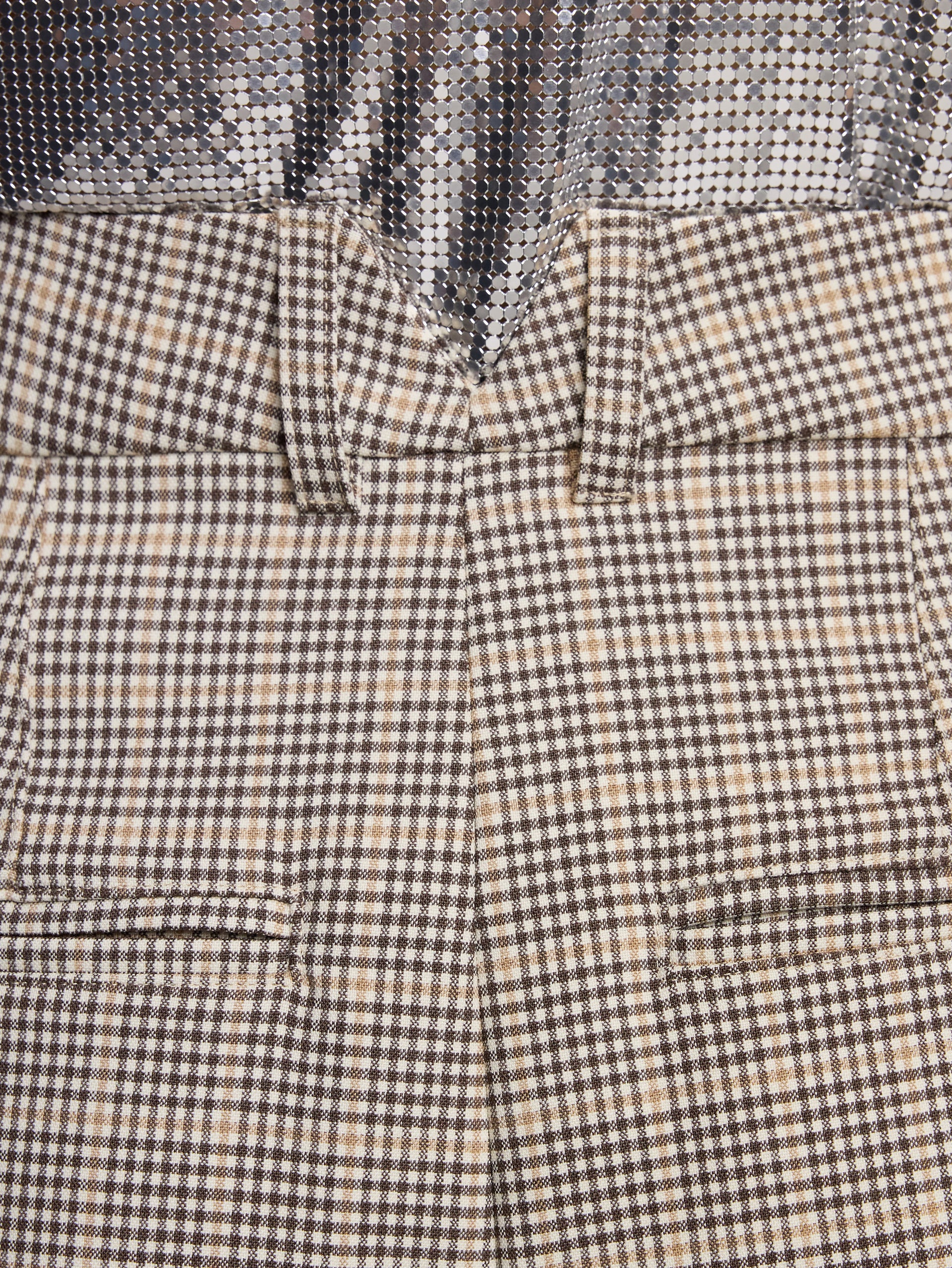 DOUBLE-PLEATED PANTS IN PRINCE OF WALES WOOL