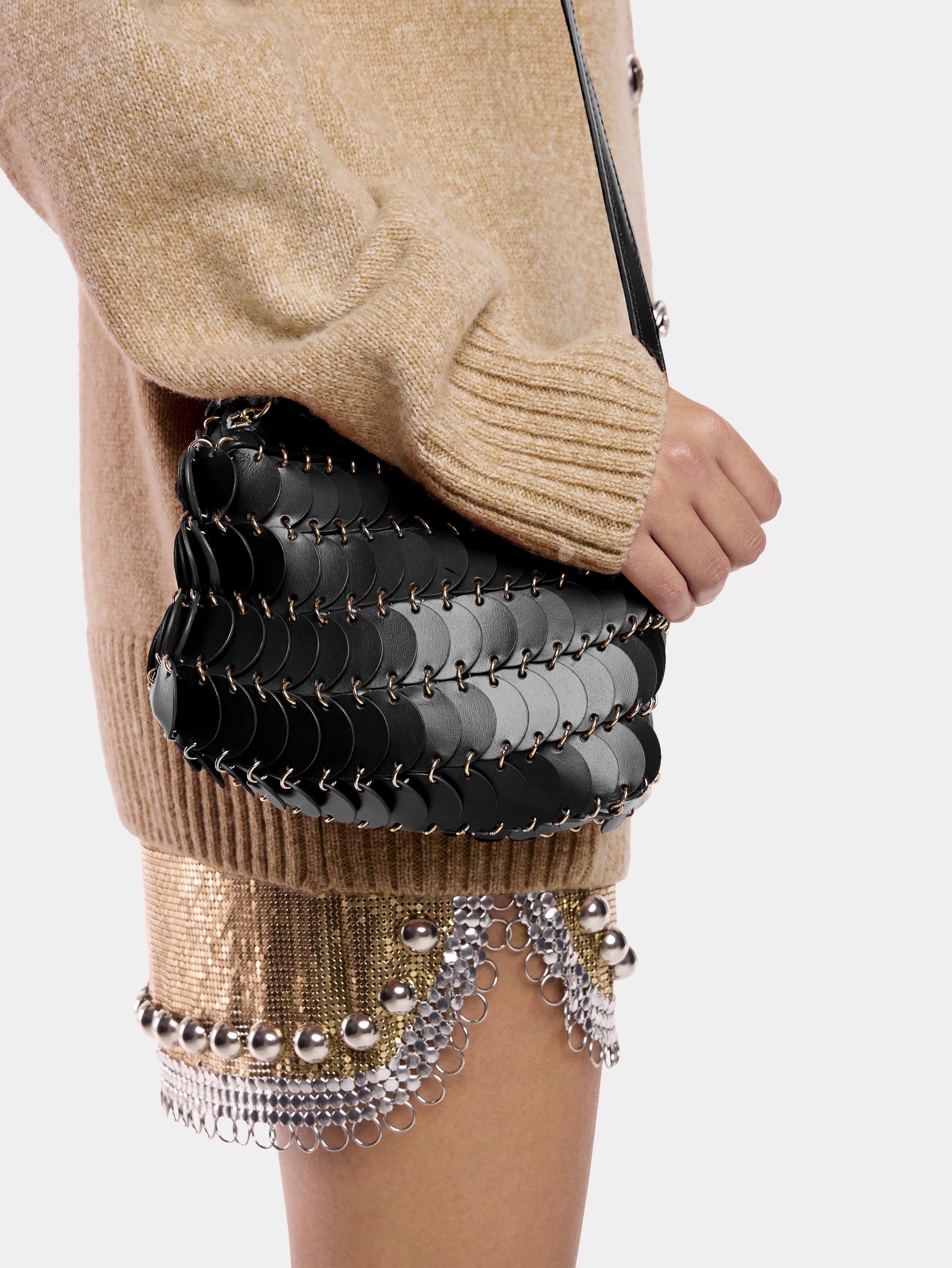 Black Paco crossbody leather bag