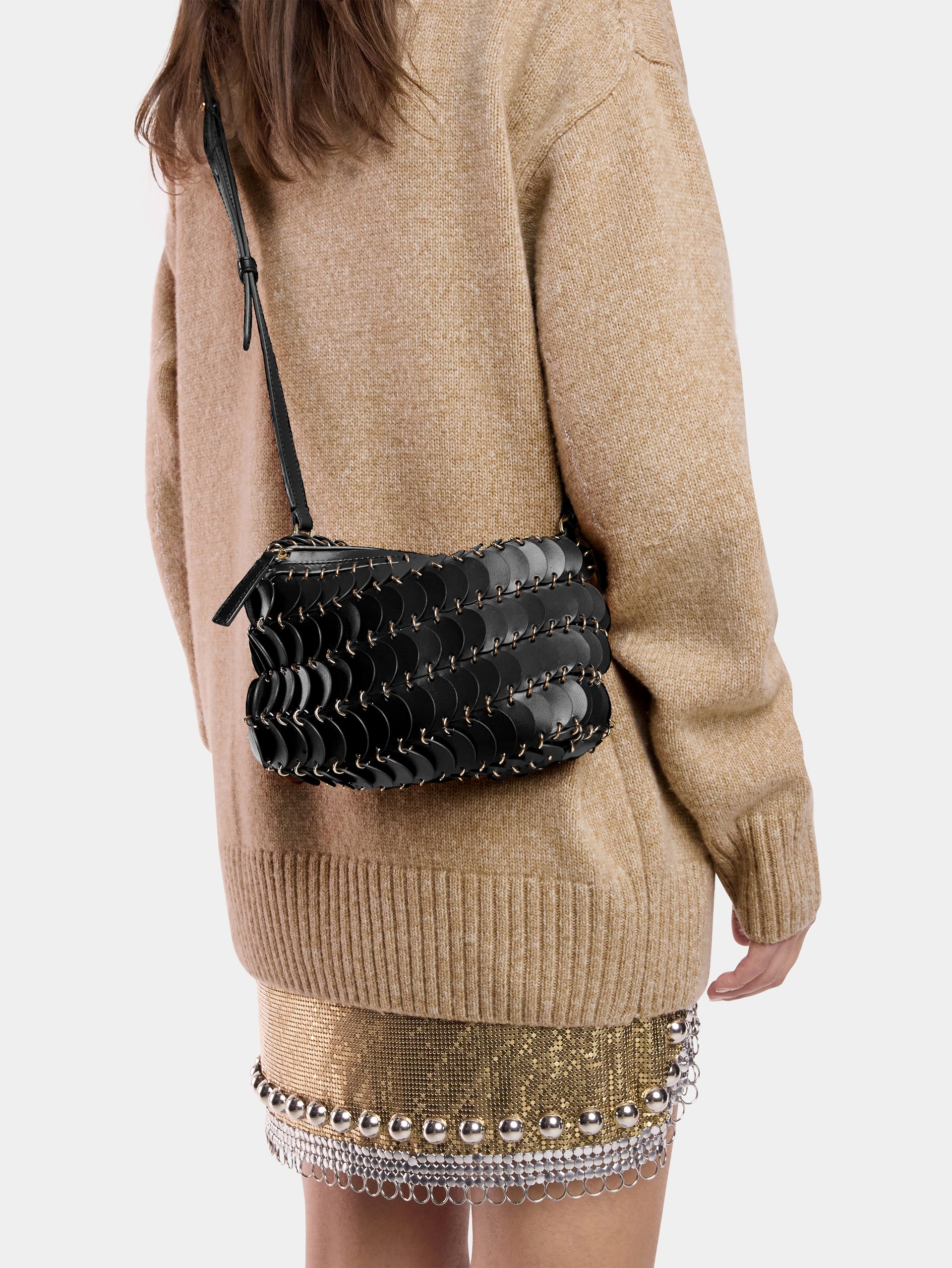 Black Paco crossbody leather bag