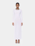 White long dress in jersey
